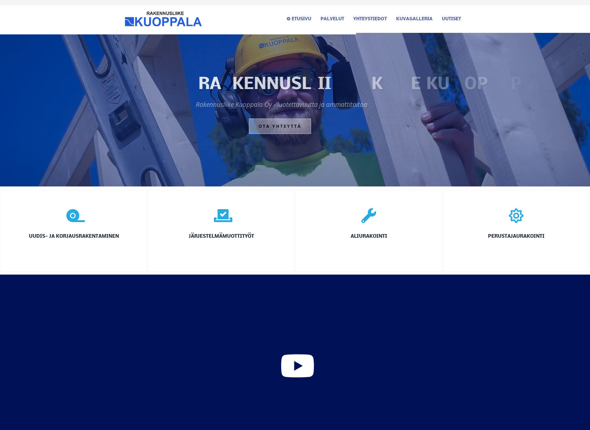 Screenshot for rakennusliikekuoppala.fi