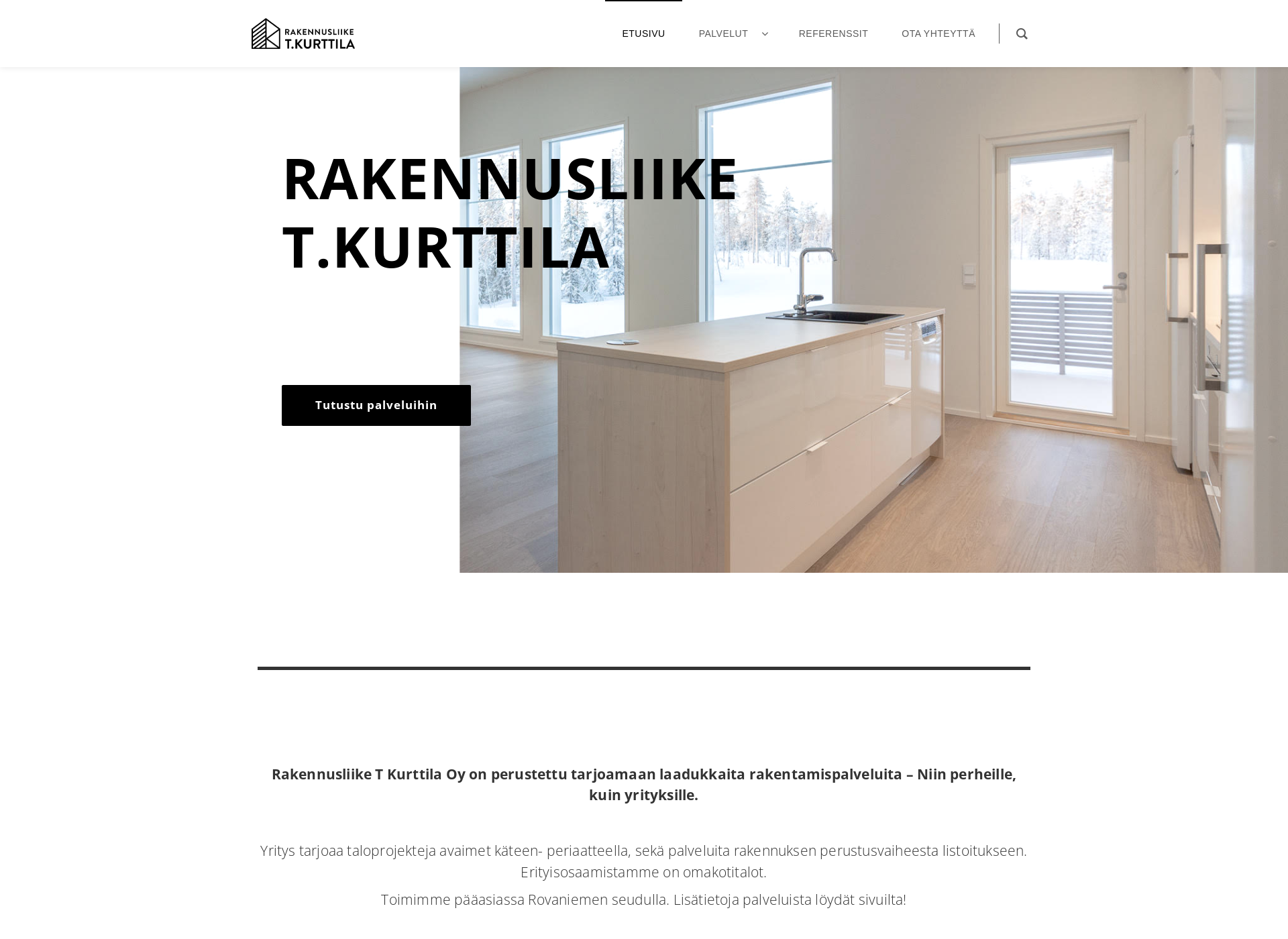 Screenshot for rakennusliikekurttila.fi