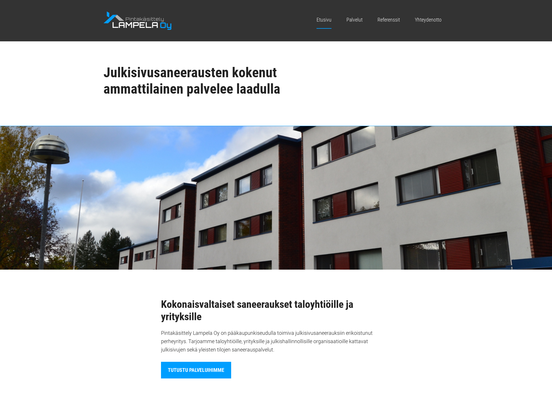 Screenshot for rakennusliikelampela.fi