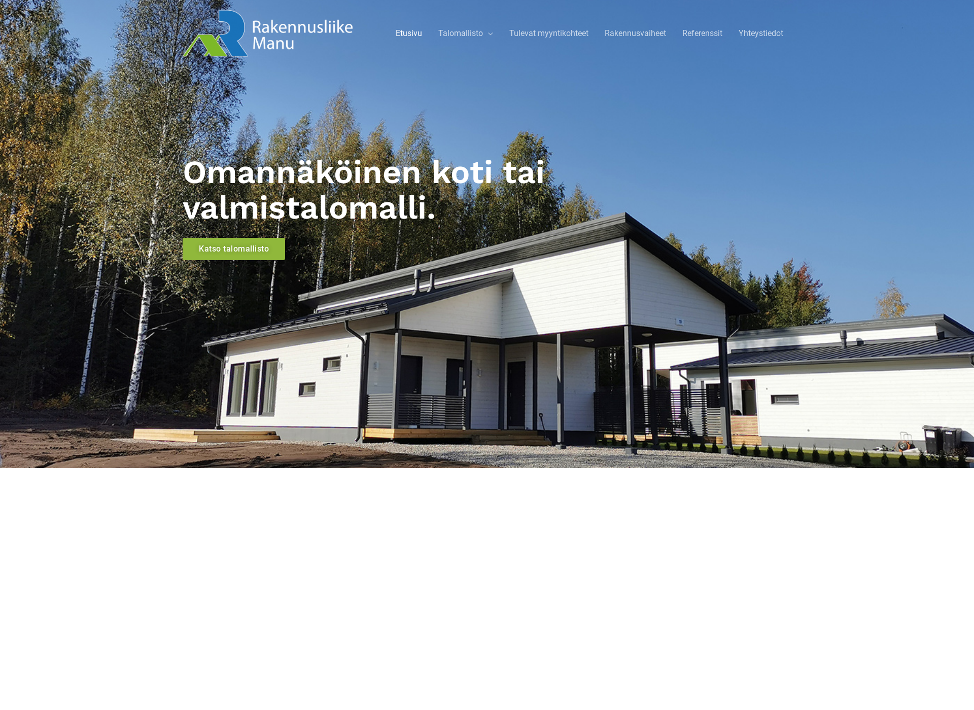 Skärmdump för rakennusliikemanu.fi