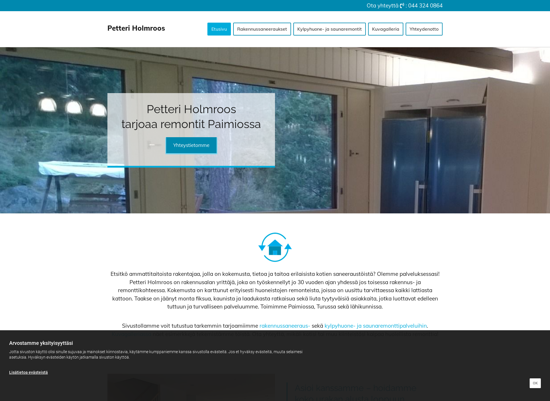 Screenshot for rakennusliikepaimio.fi