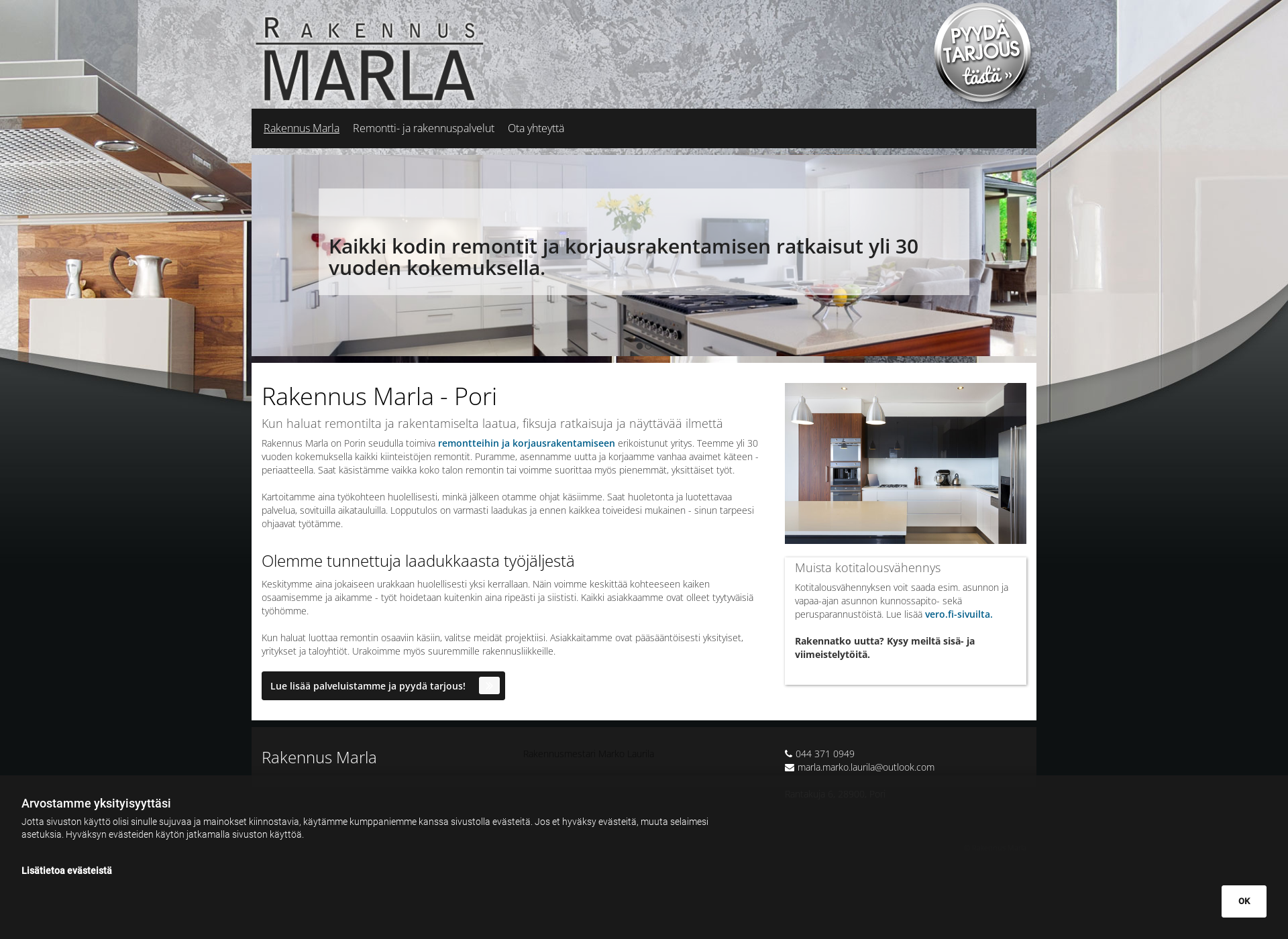 Screenshot for rakennusmarla.fi