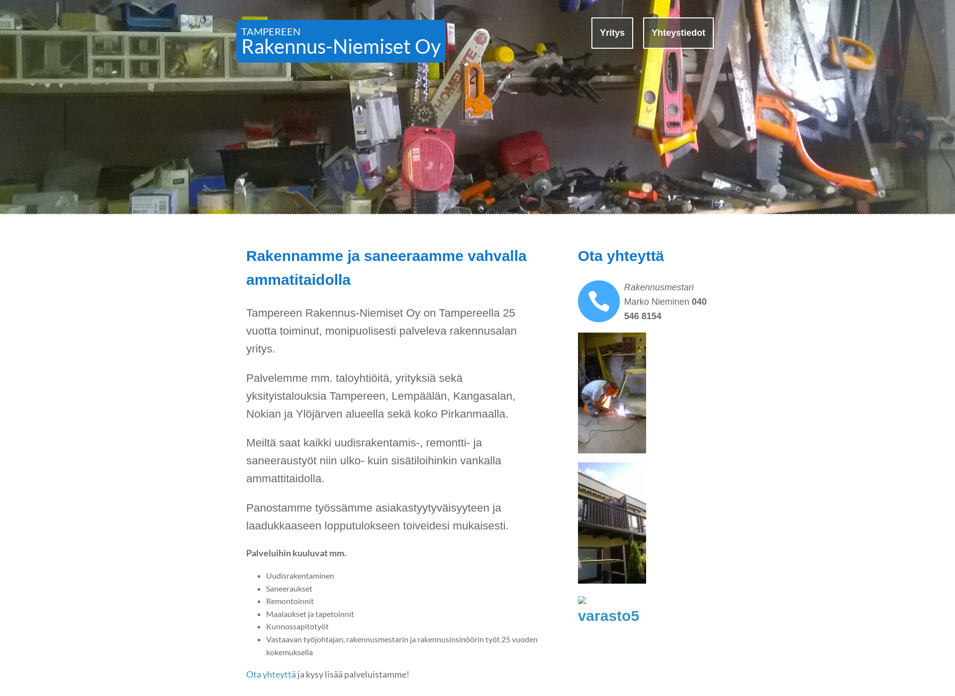 Screenshot for rakennusnieminen.fi