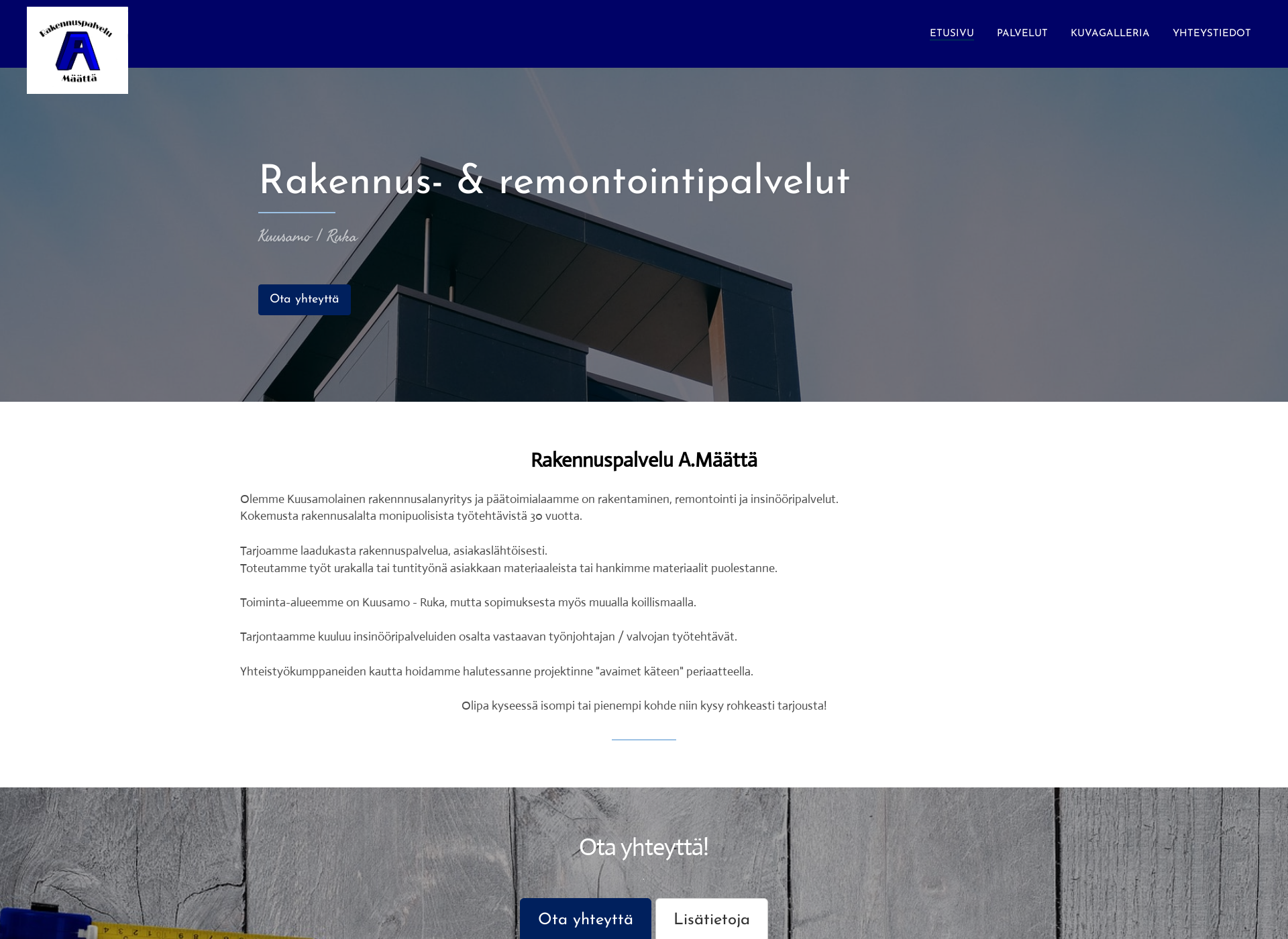 Screenshot for rakennuspalveluamaatta.fi