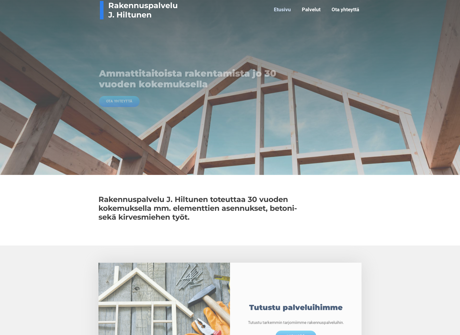 Screenshot for rakennuspalvelujhiltunen.fi