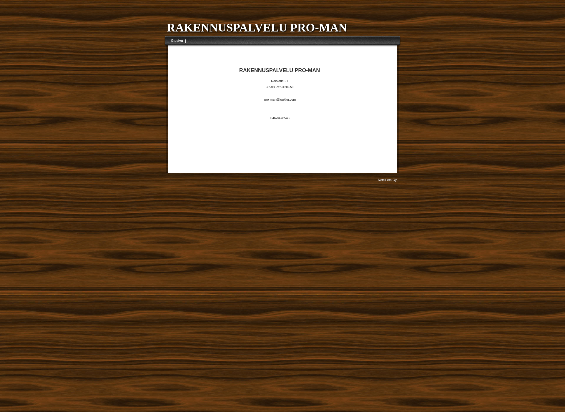 Screenshot for rakennuspalveluproman.fi
