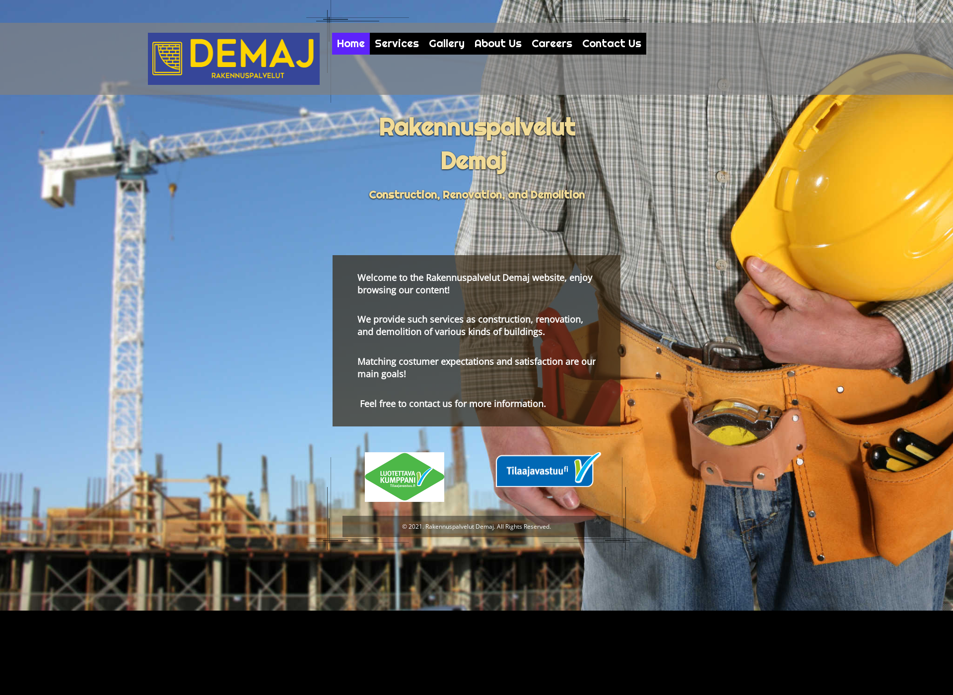 Screenshot for rakennuspalvelutdemaj.fi