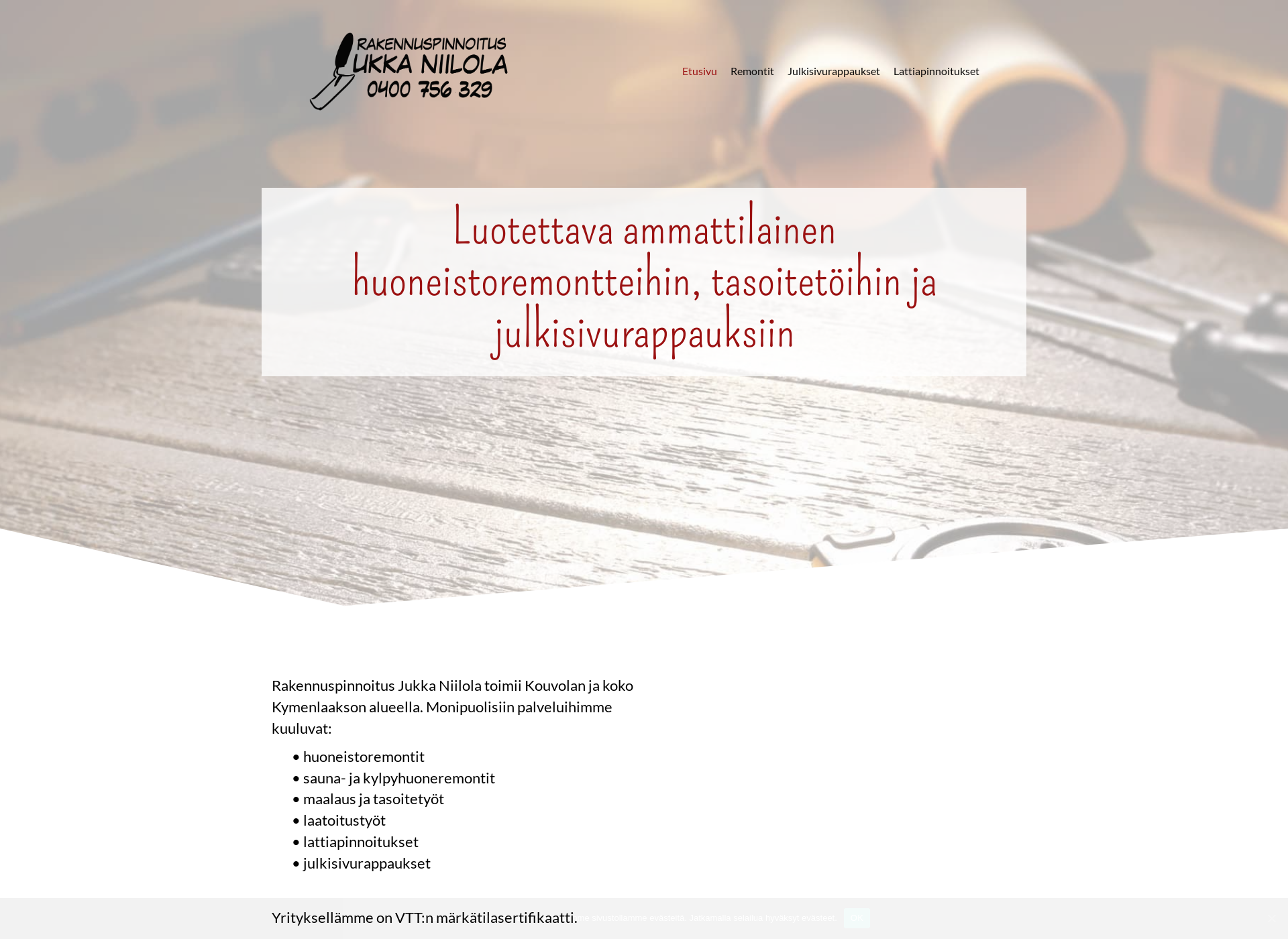 Screenshot for rakennuspinnoitusniilola.fi