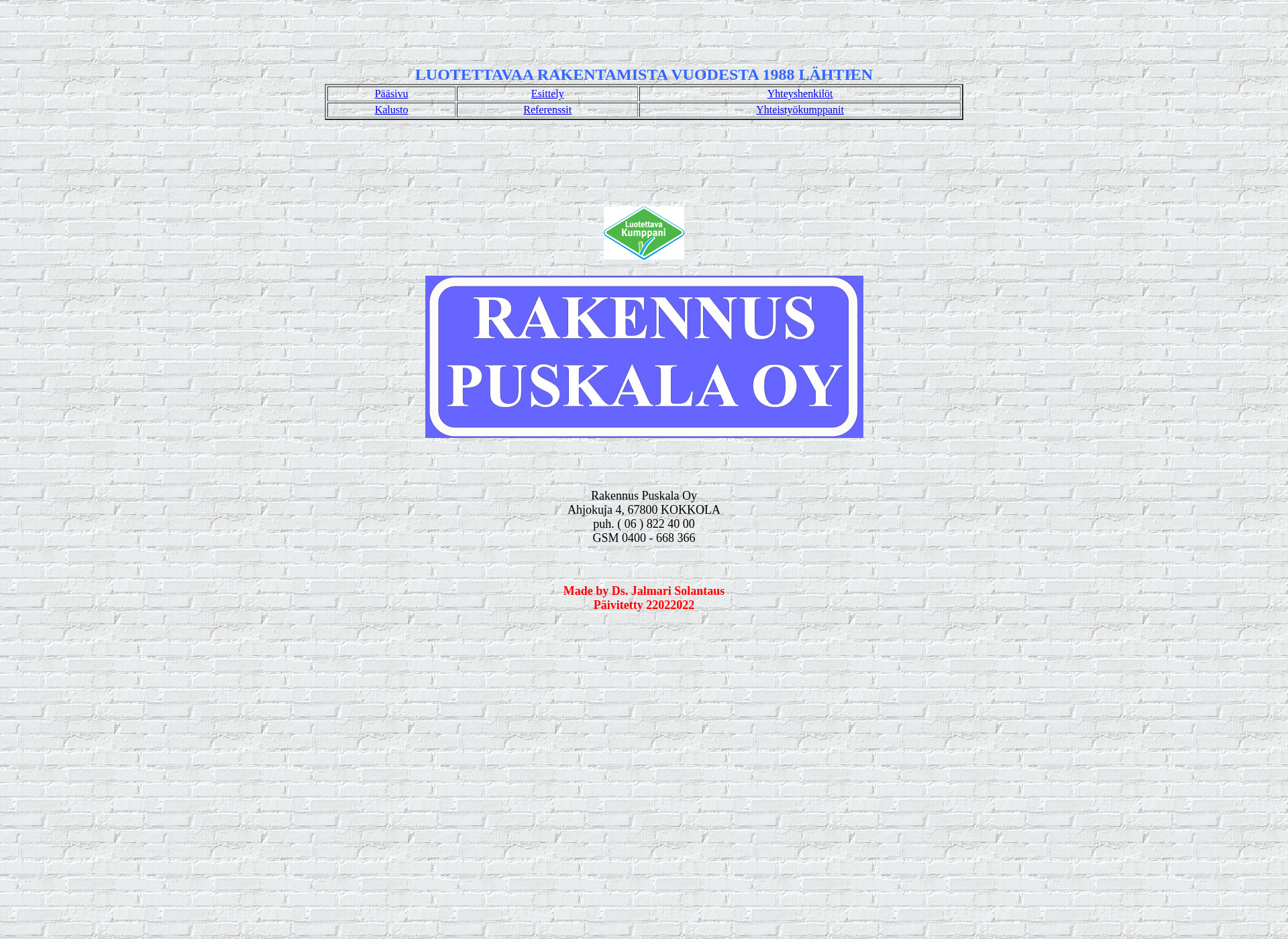 Screenshot for rakennuspuskala.fi