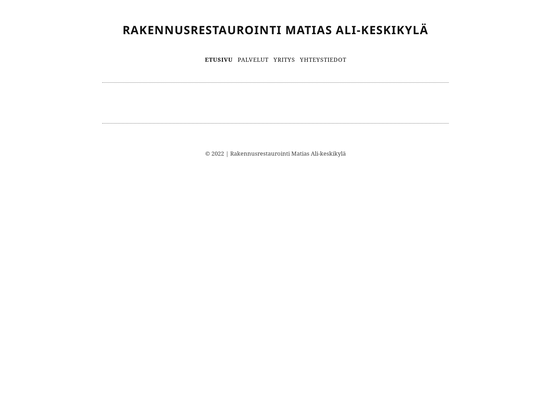 Skärmdump för rakennusrestaurointi.fi