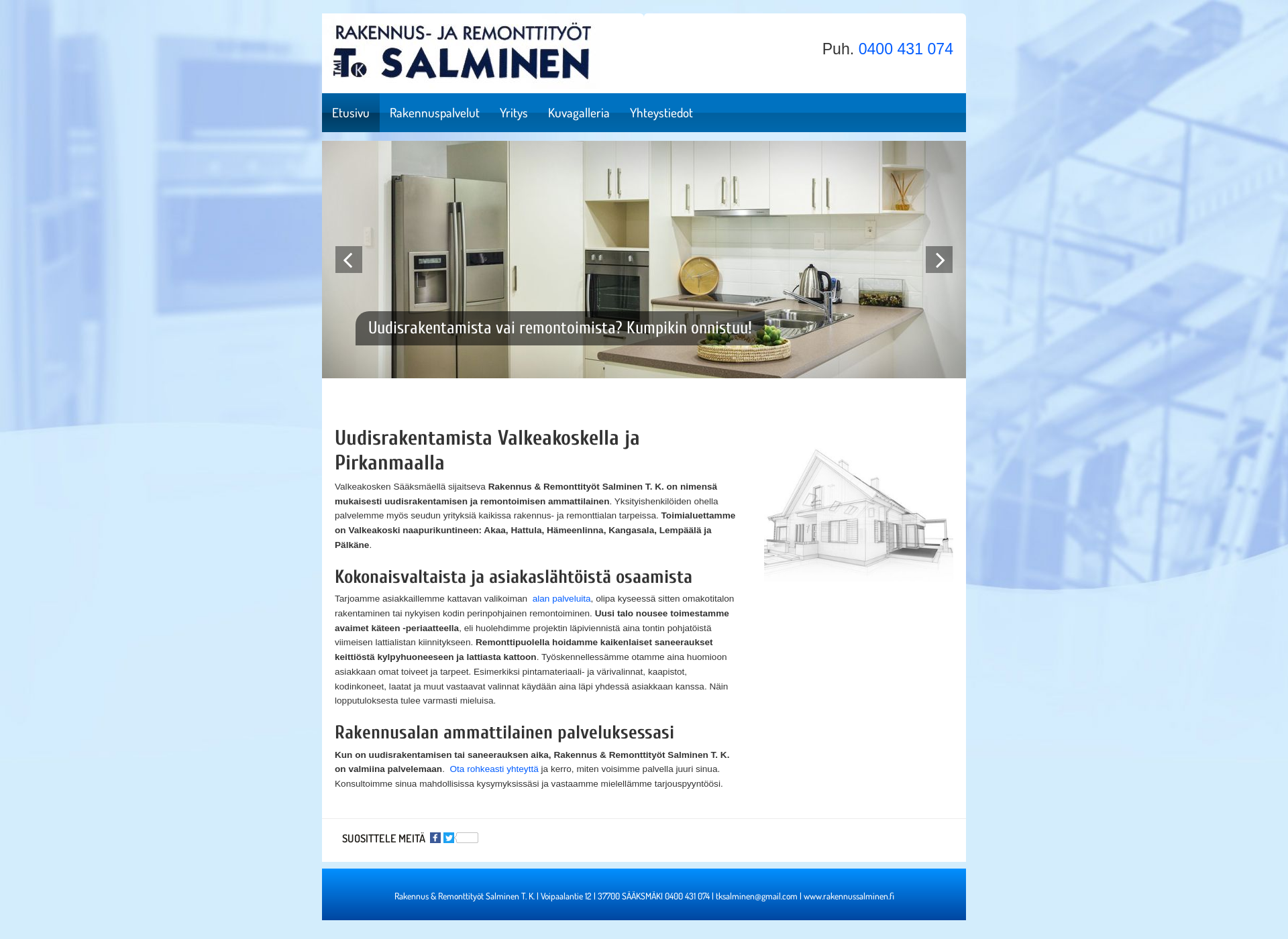Screenshot for rakennussalminen.fi