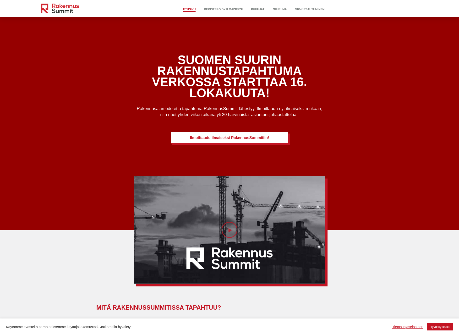 Screenshot for rakennussummit.fi