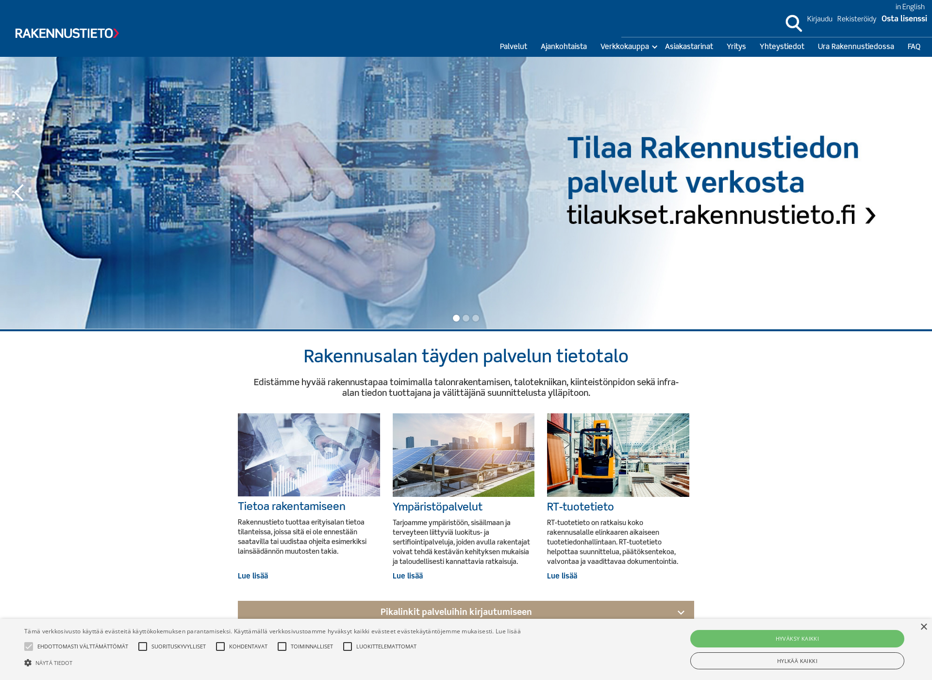 Screenshot for rakennustieto.fi