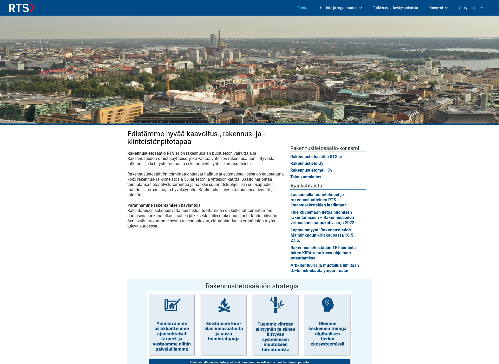 Skärmdump för rakennustietosaatio.fi