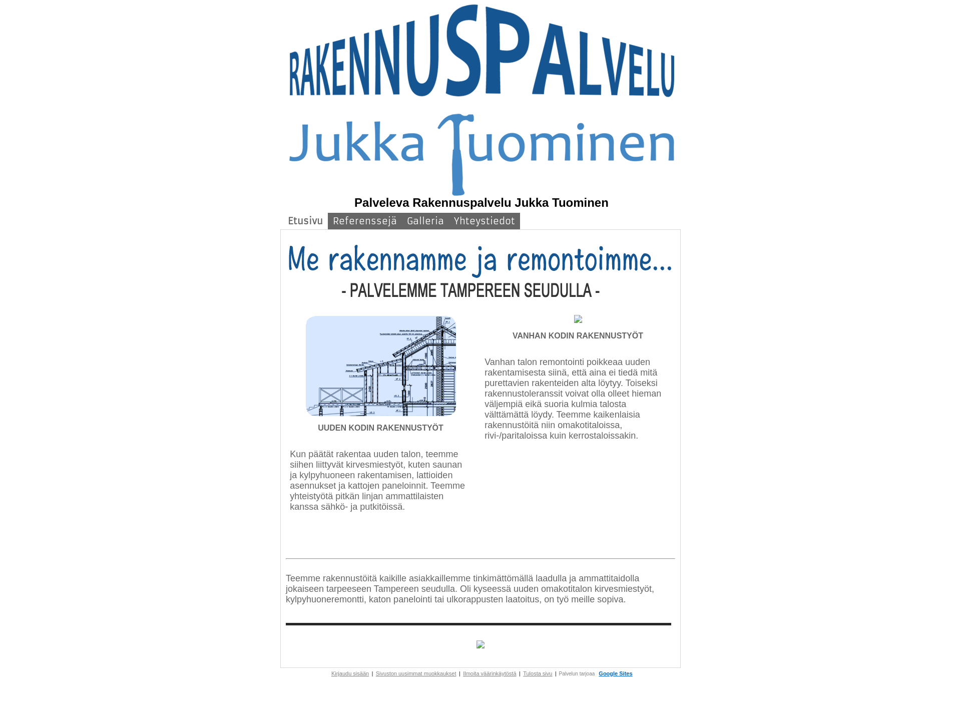 Screenshot for rakennustuominen.fi