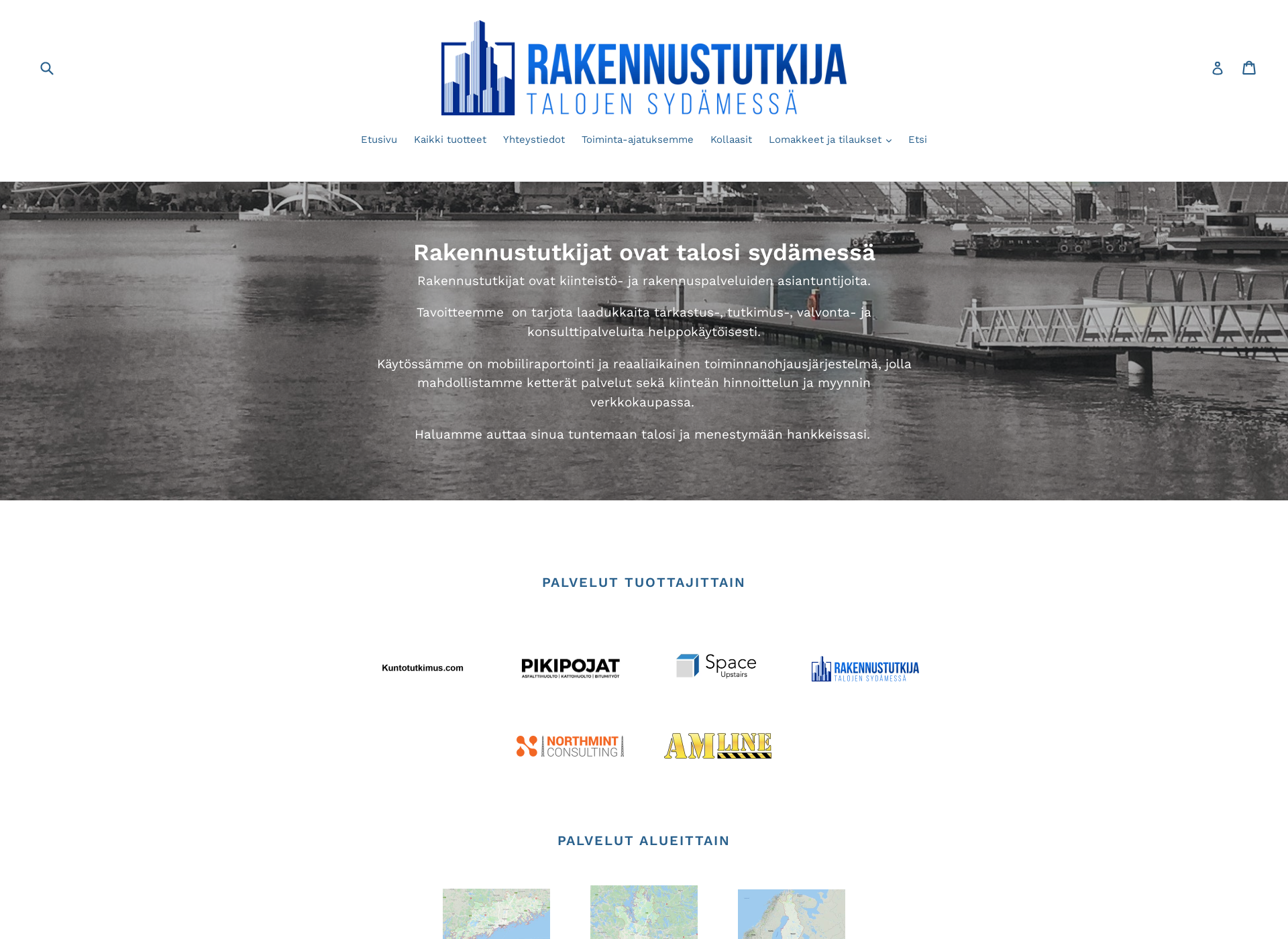 Skärmdump för rakennustutkija.fi