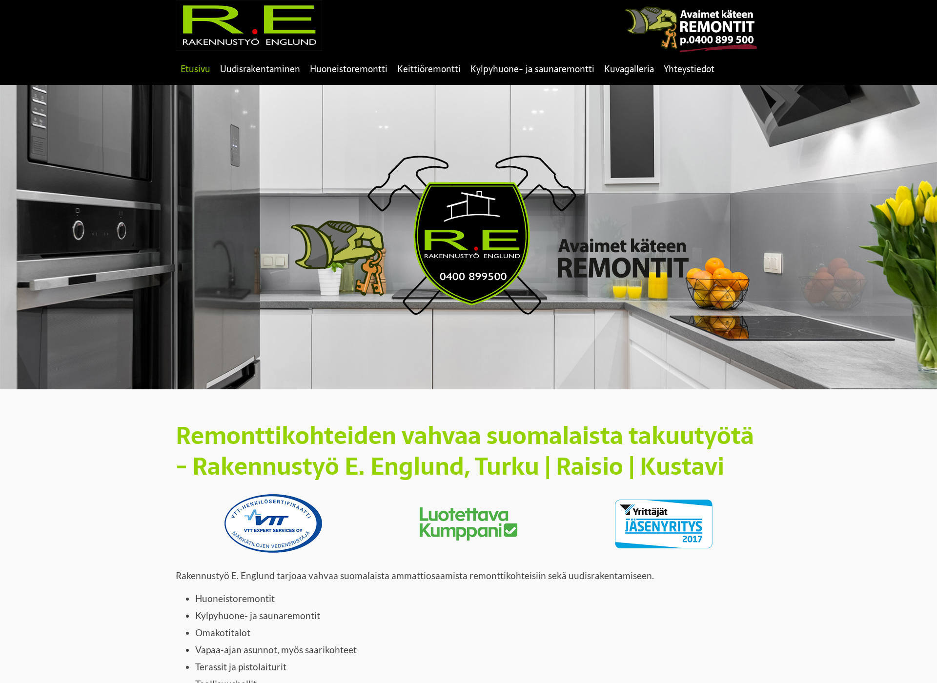 Screenshot for rakennustyoenglund.fi