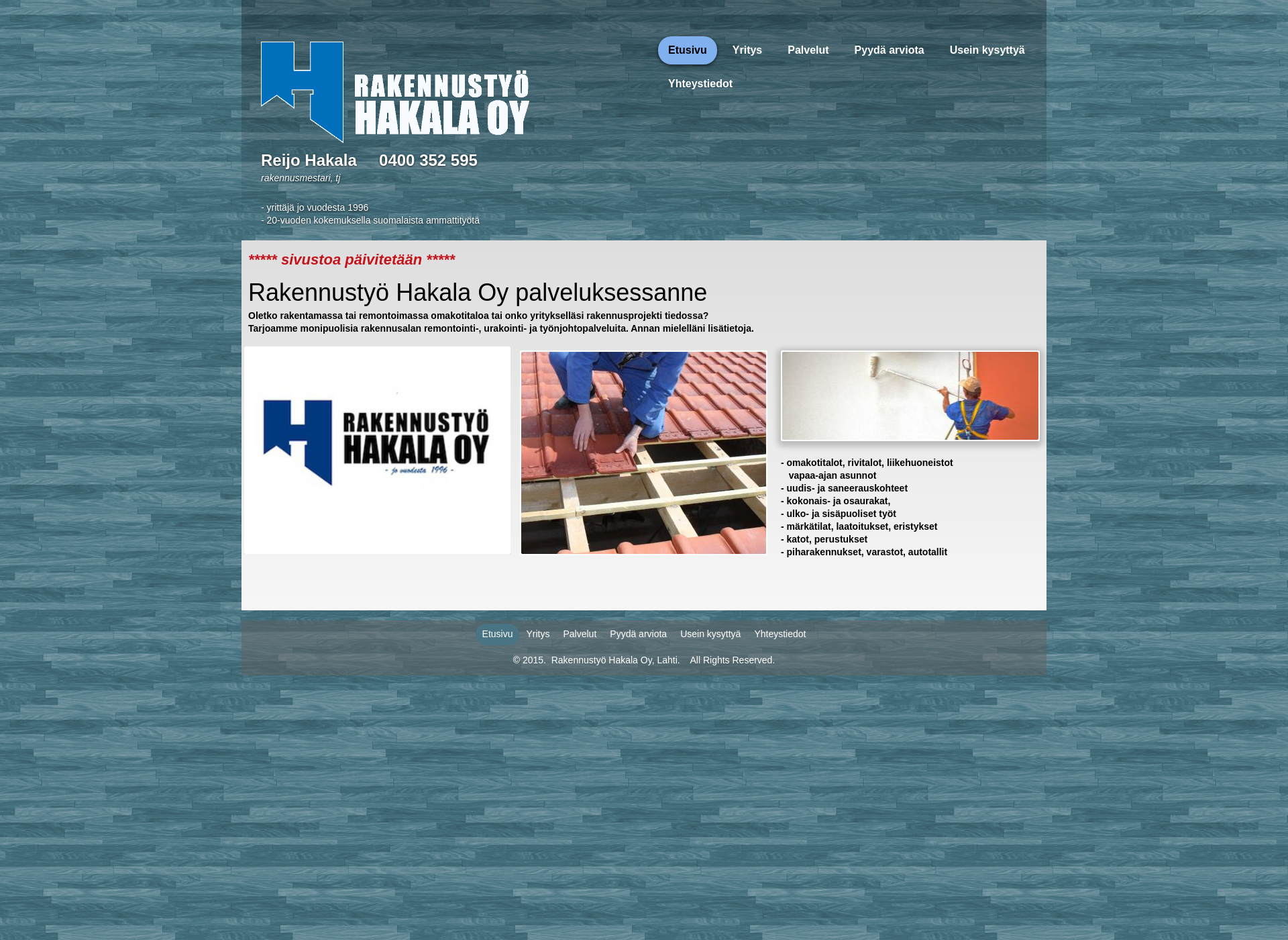 Screenshot for rakennustyohakala.fi