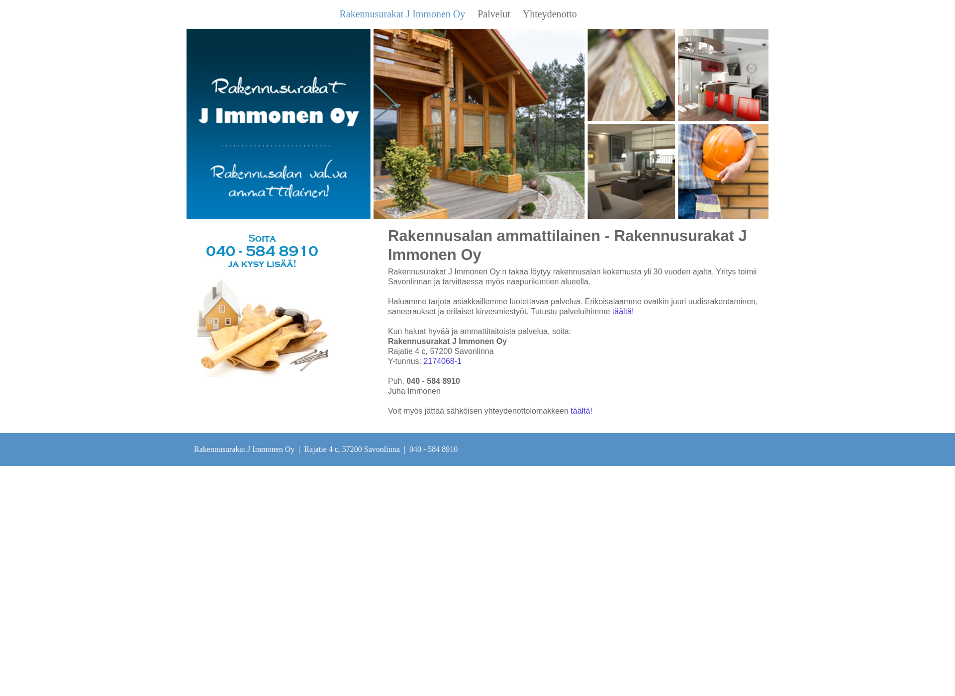 Screenshot for rakennusurakatimmonen.fi