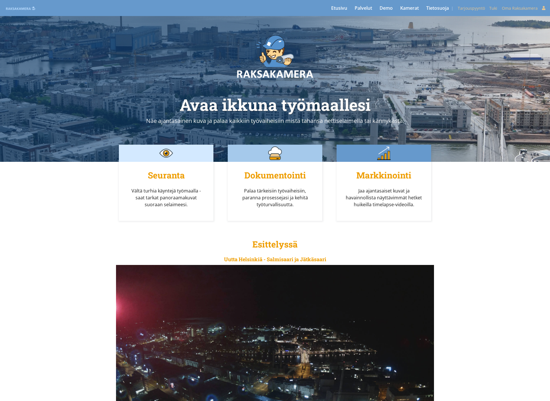 Screenshot for rakentajakamera.fi
