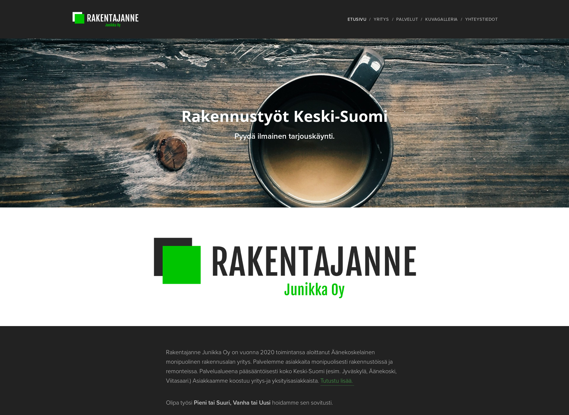 Screenshot for rakentajannejunikka.fi
