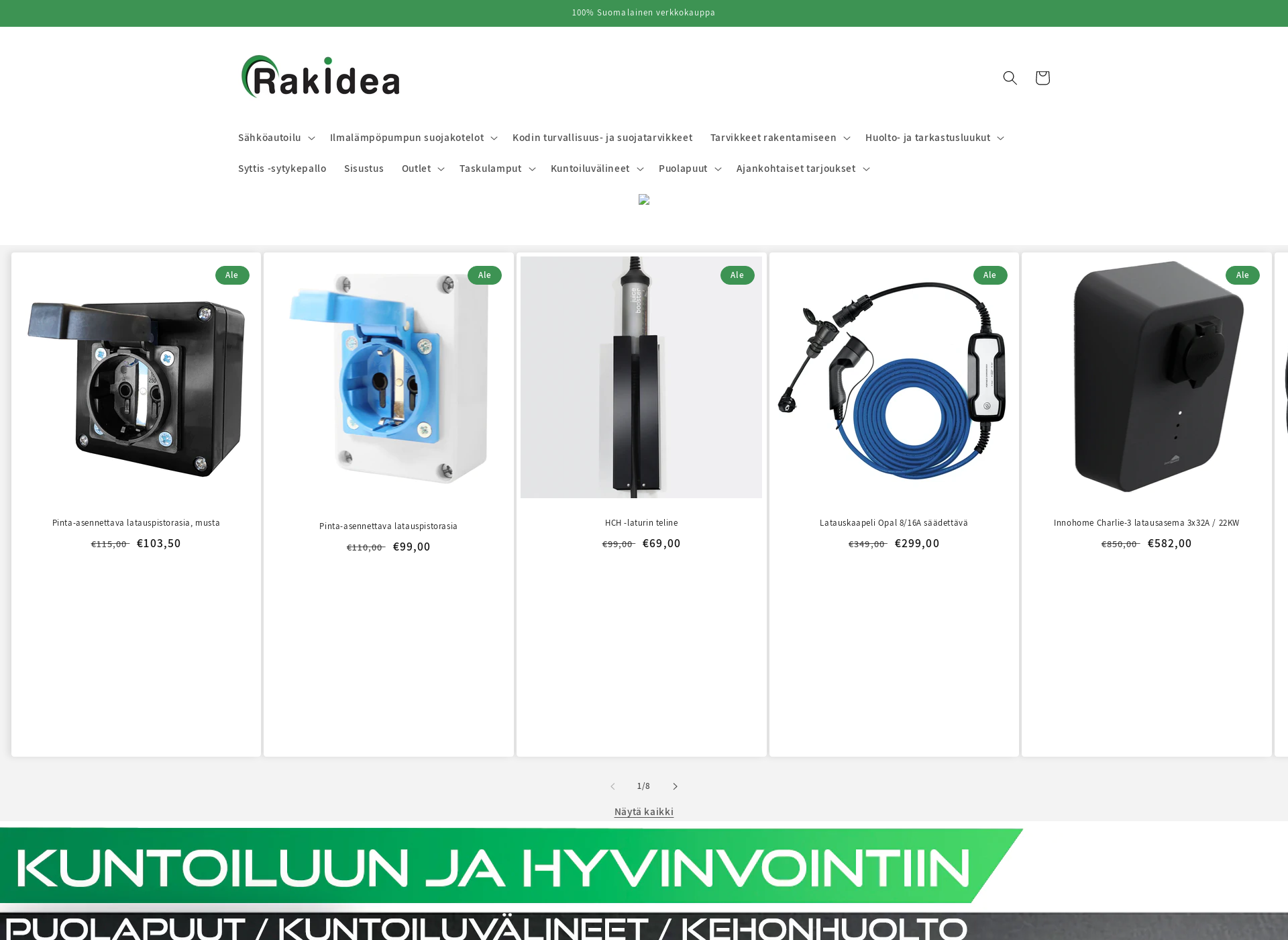 Skärmdump för rakidea.fi