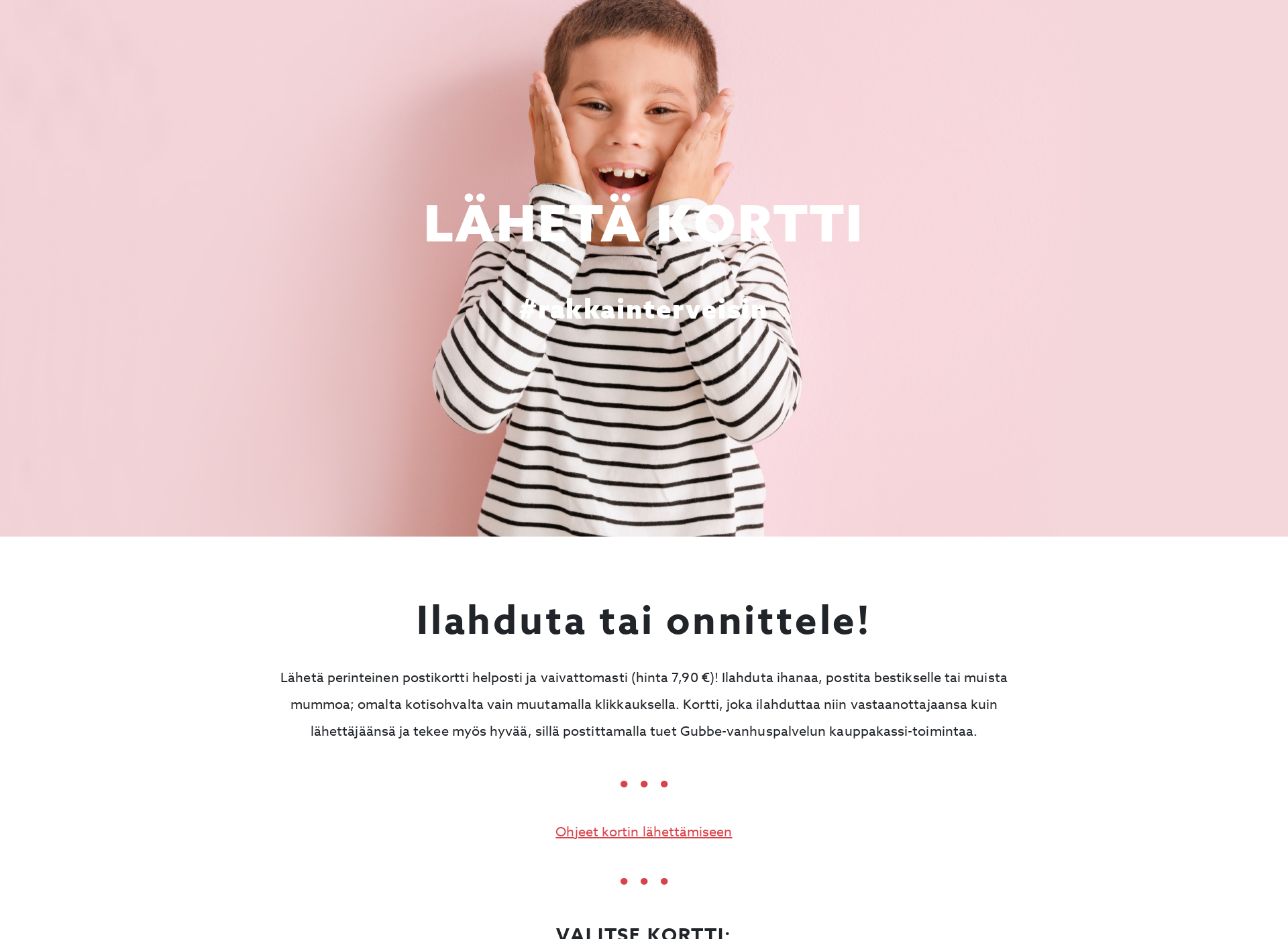 Skärmdump för rakkainterveisin.fi