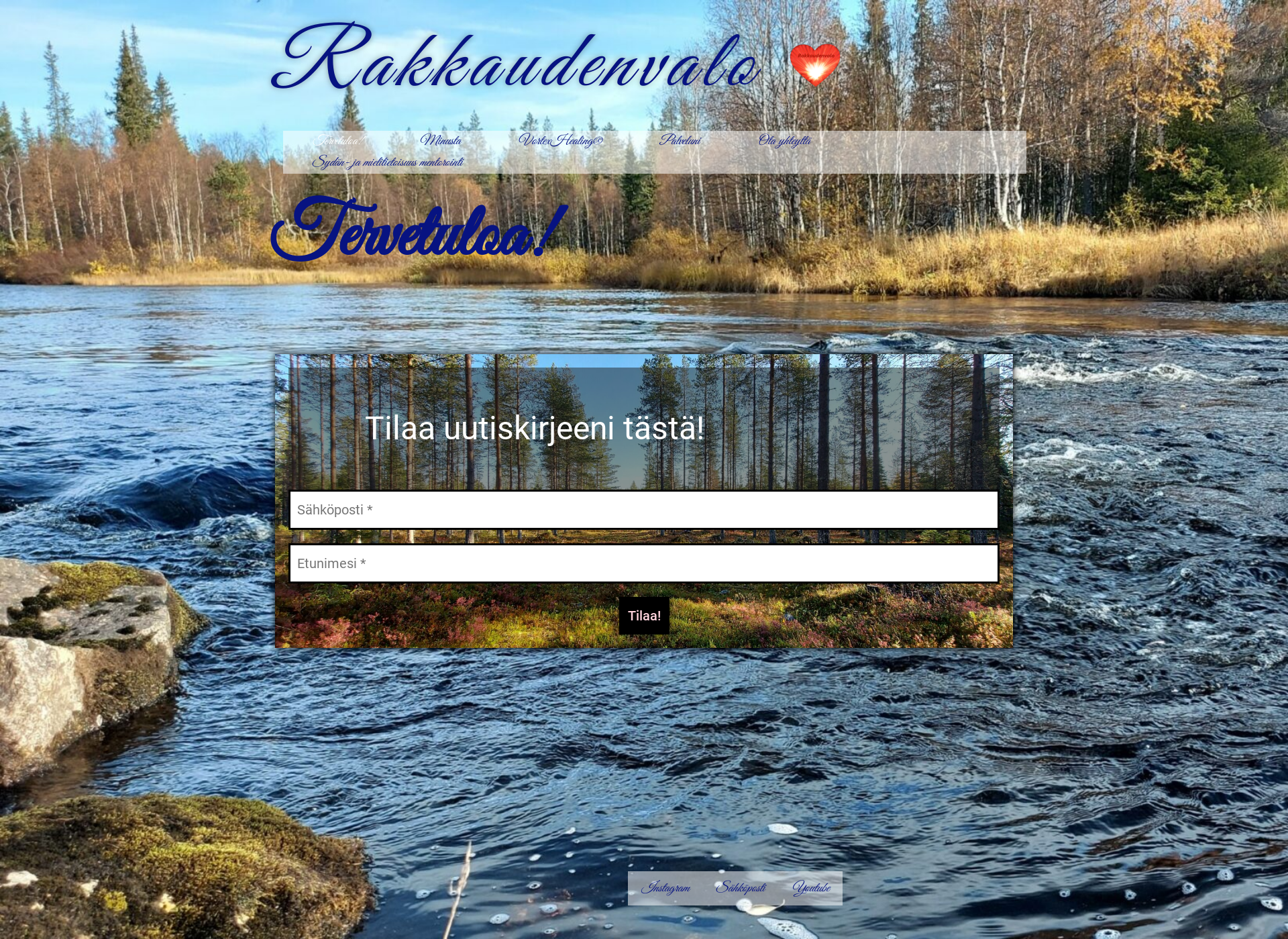 Skärmdump för rakkaudenvalo.fi