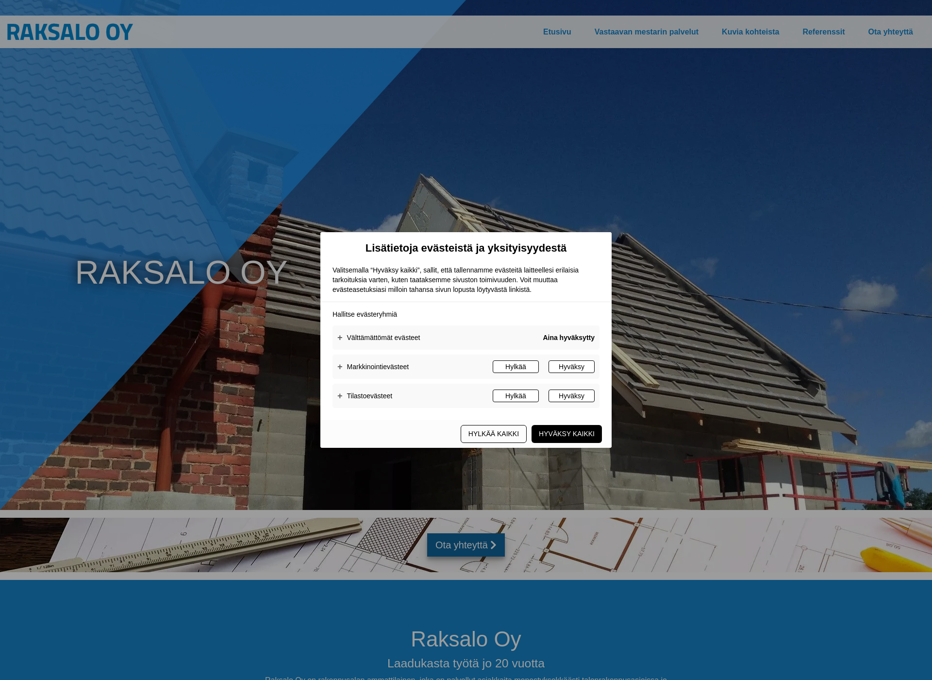 Screenshot for raksalo.fi
