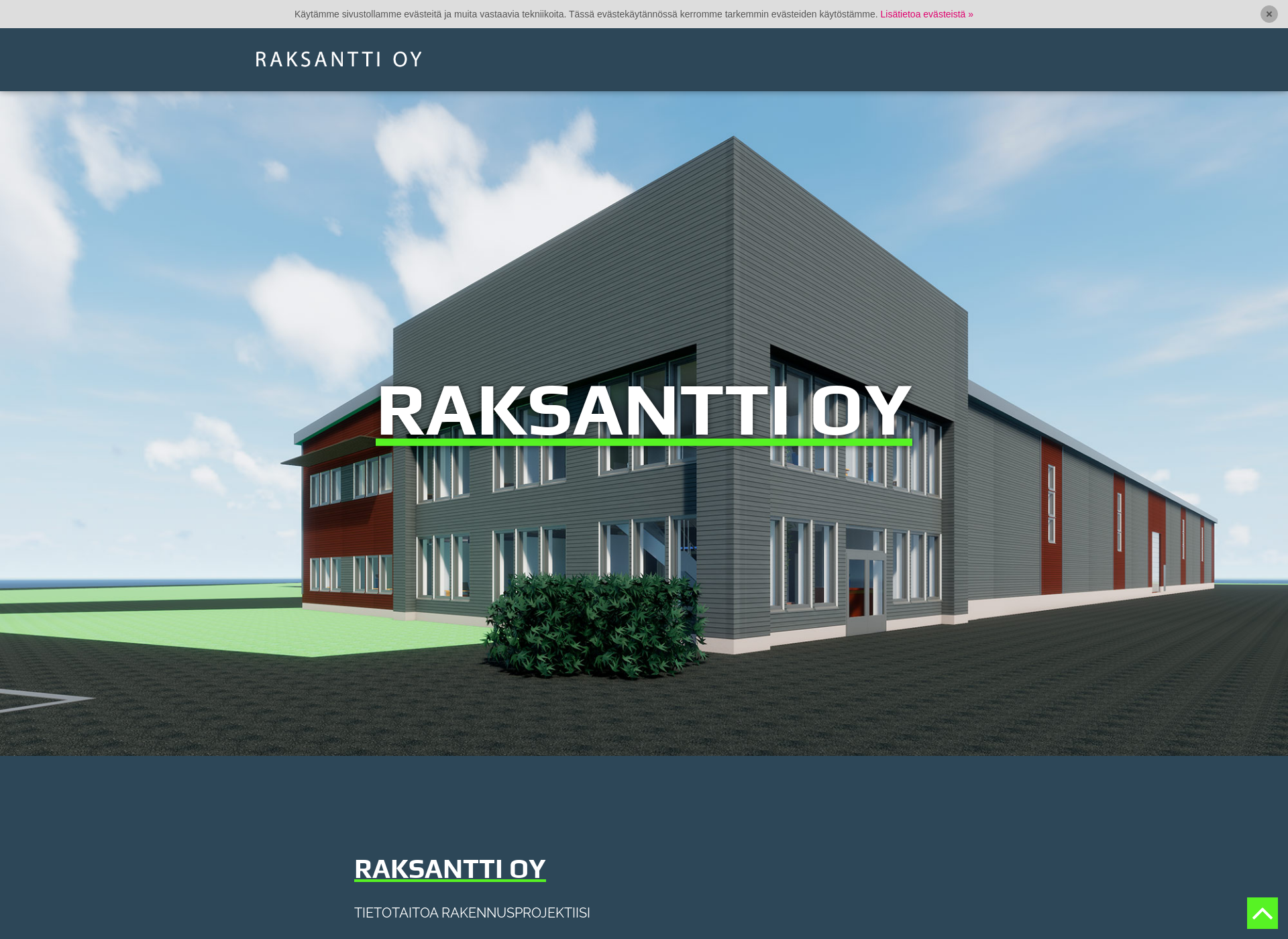 Skärmdump för raksantti.fi