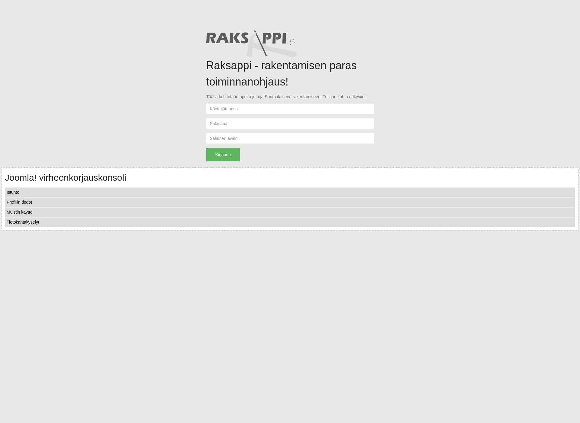 Screenshot for raksappi.fi