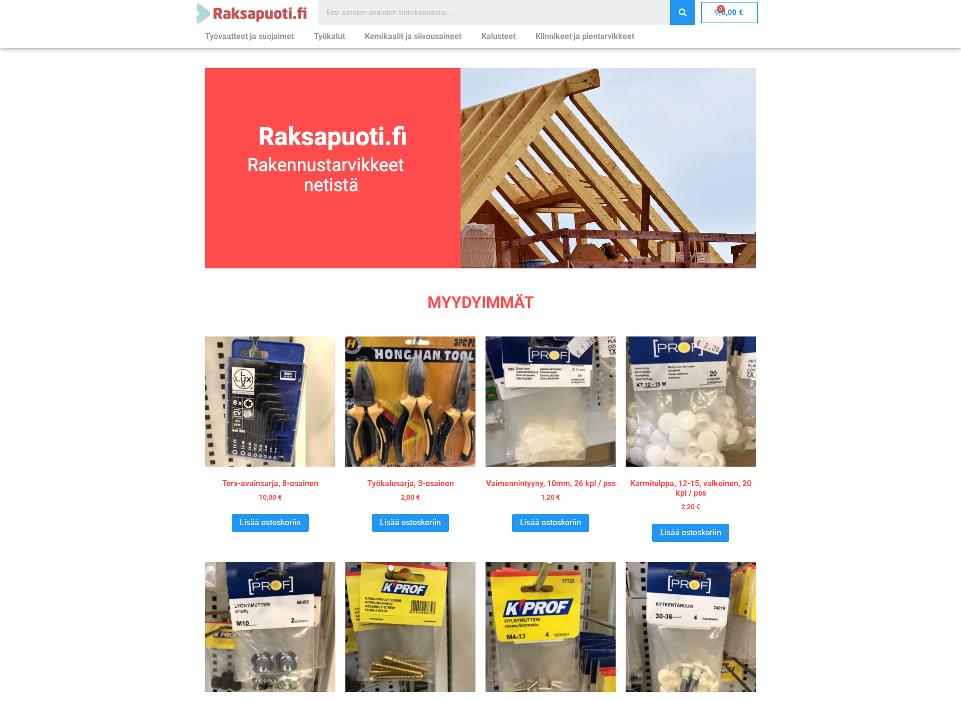 Skärmdump för raksapuoti.fi