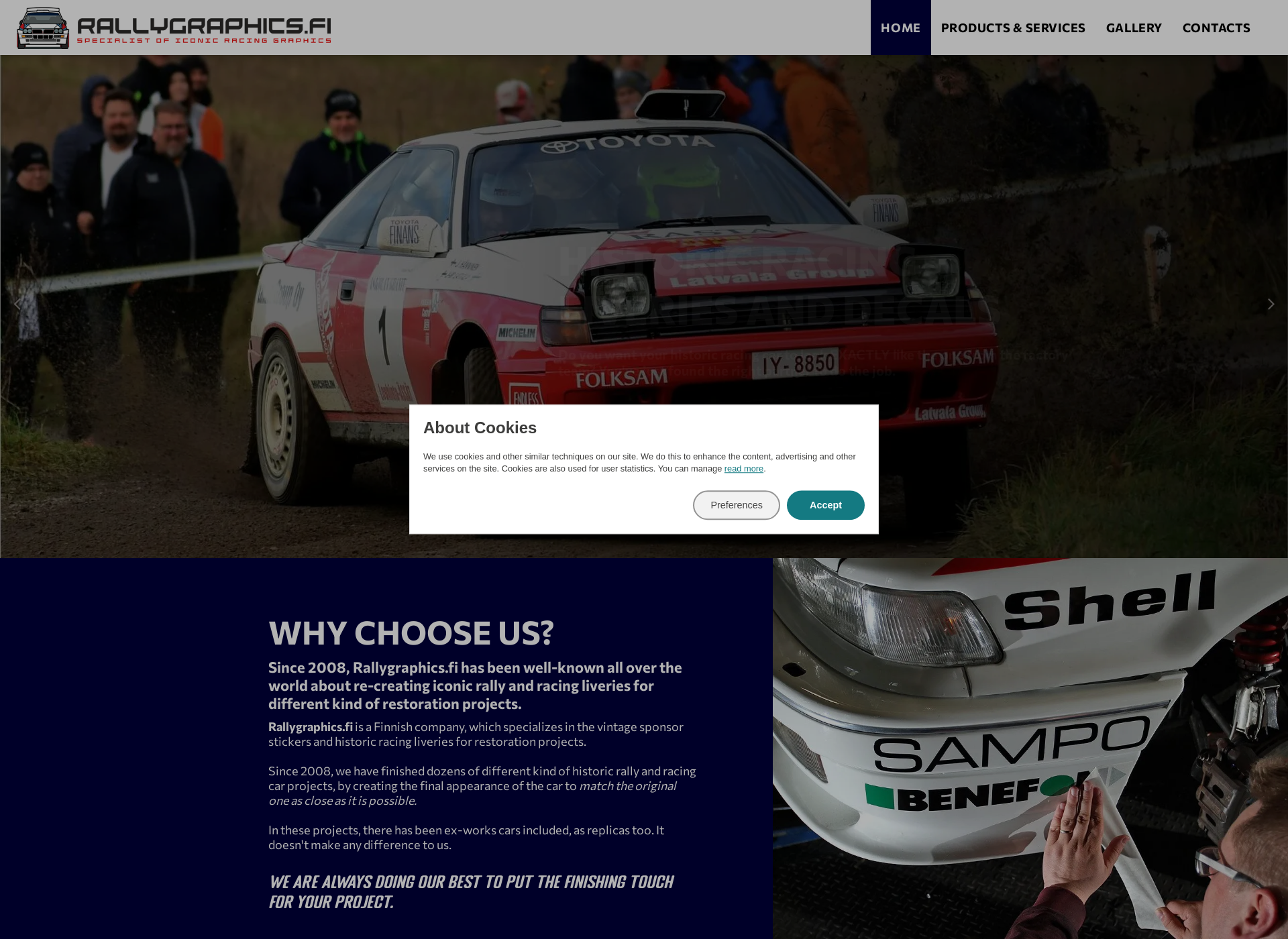 Screenshot for rallygraphics.fi
