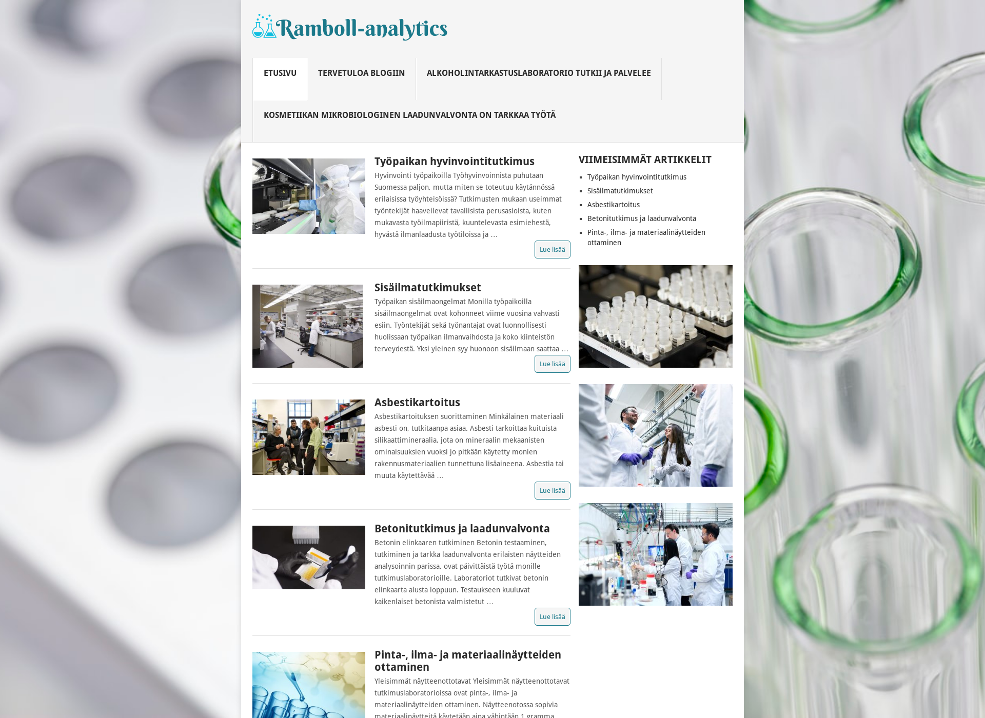 Screenshot for ramboll-analytics.fi