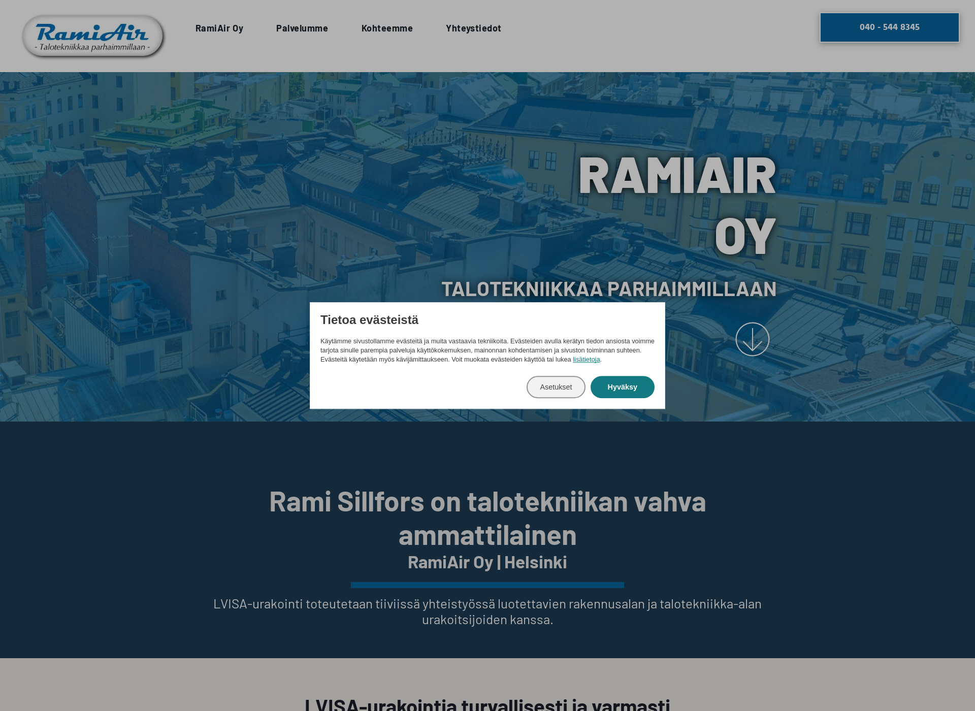 Screenshot for ramiair.fi