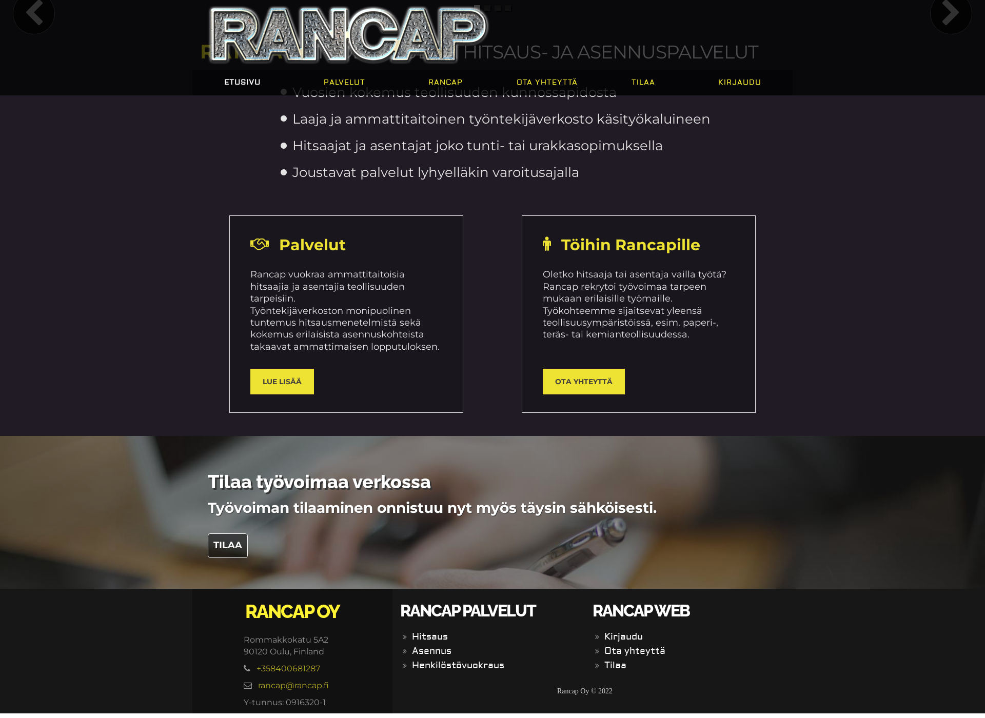 Screenshot for rancap.fi