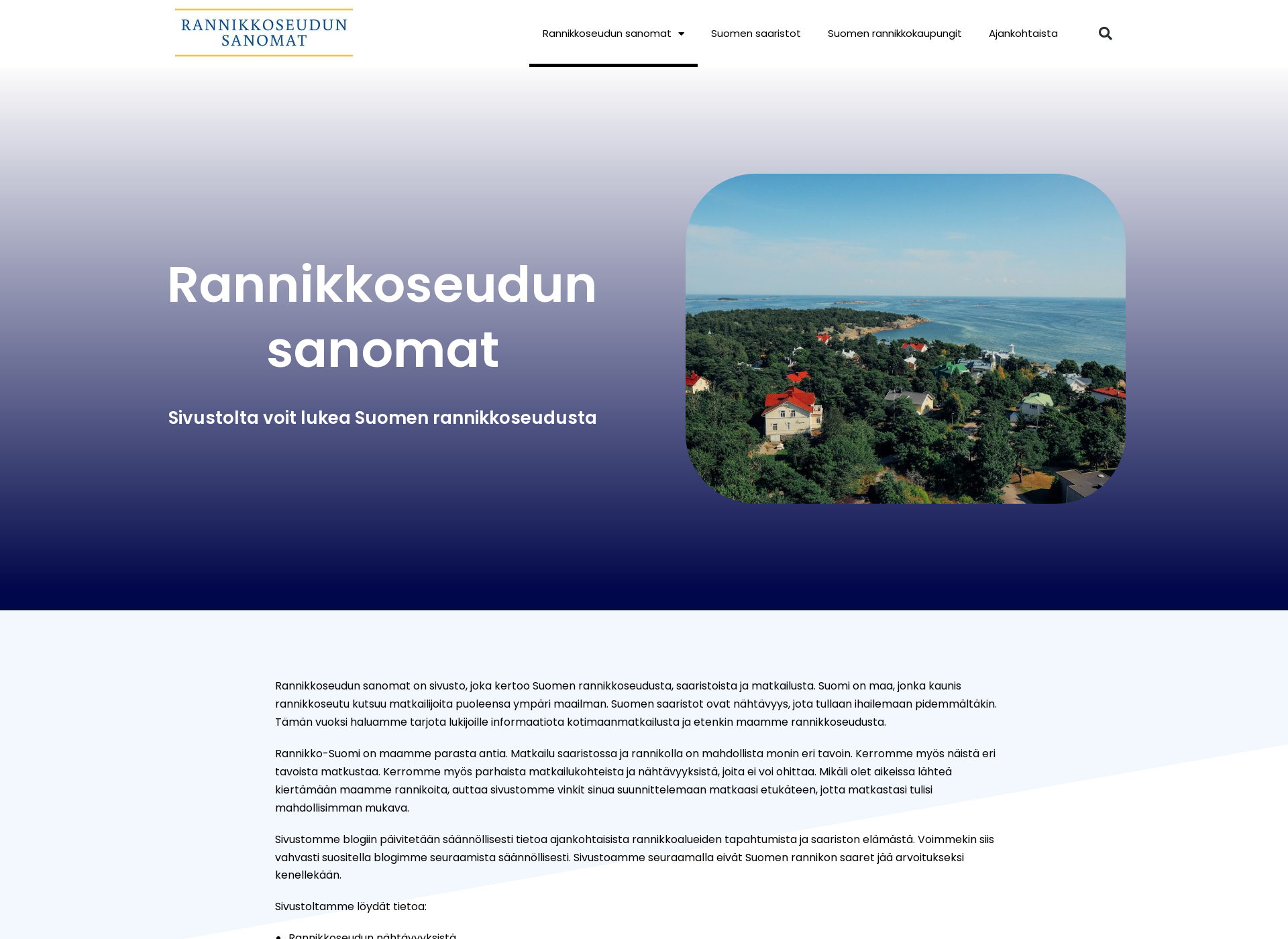Skärmdump för rannikkoseudunsanomat.fi