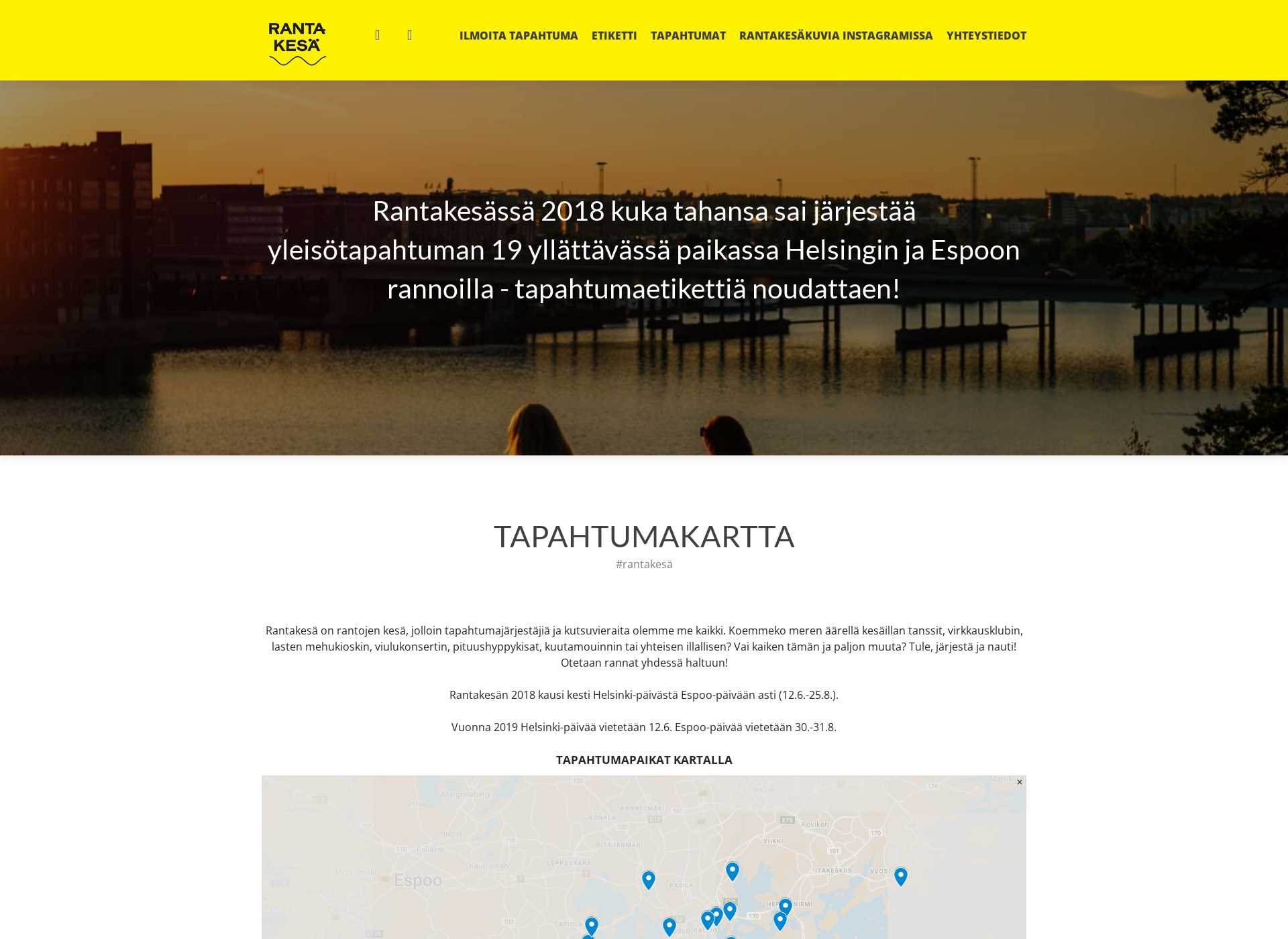Screenshot for rantakesä.fi