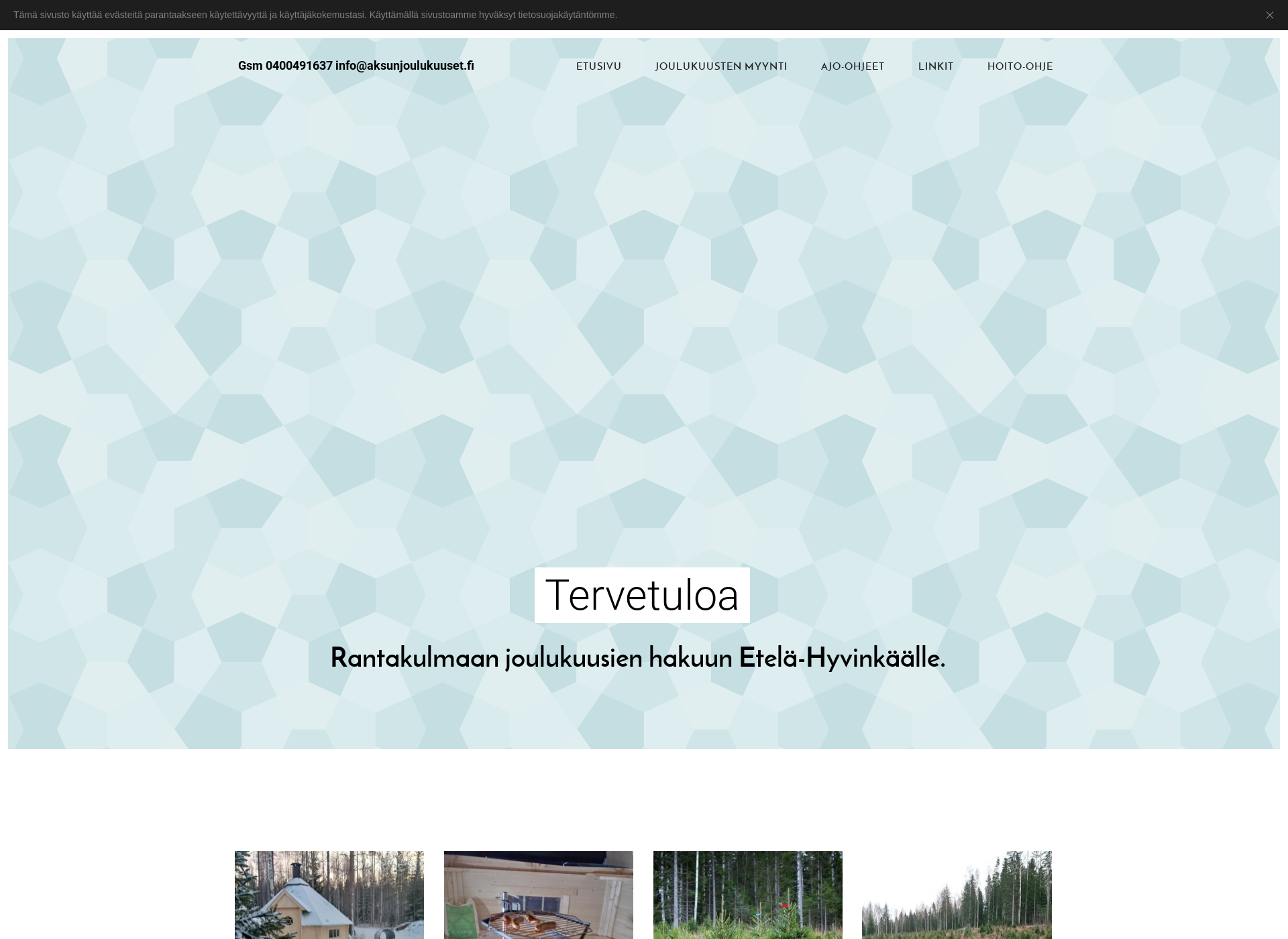 Skärmdump för rantakulmanjoulukuuset.fi