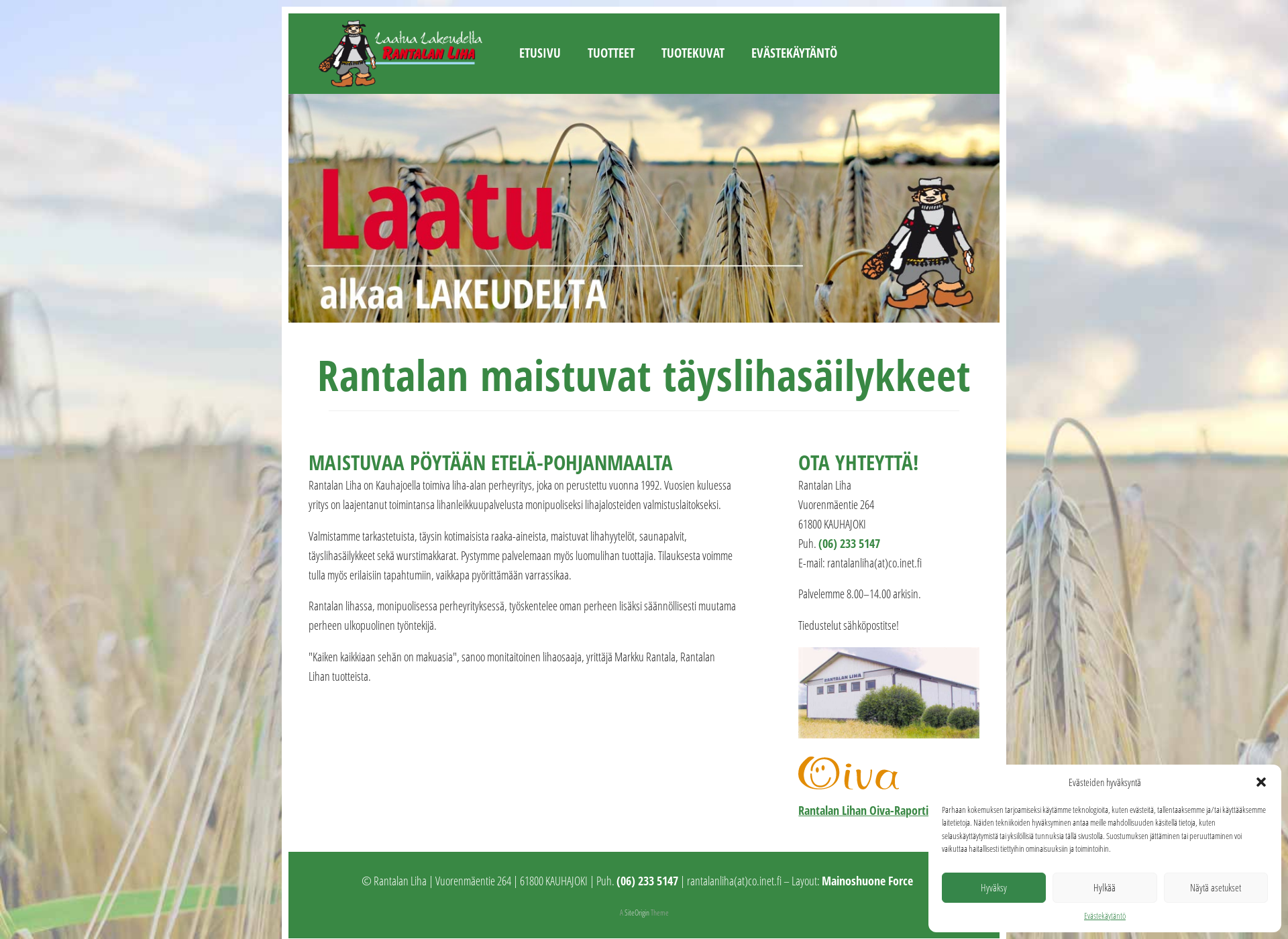 Screenshot for rantalanliha.fi