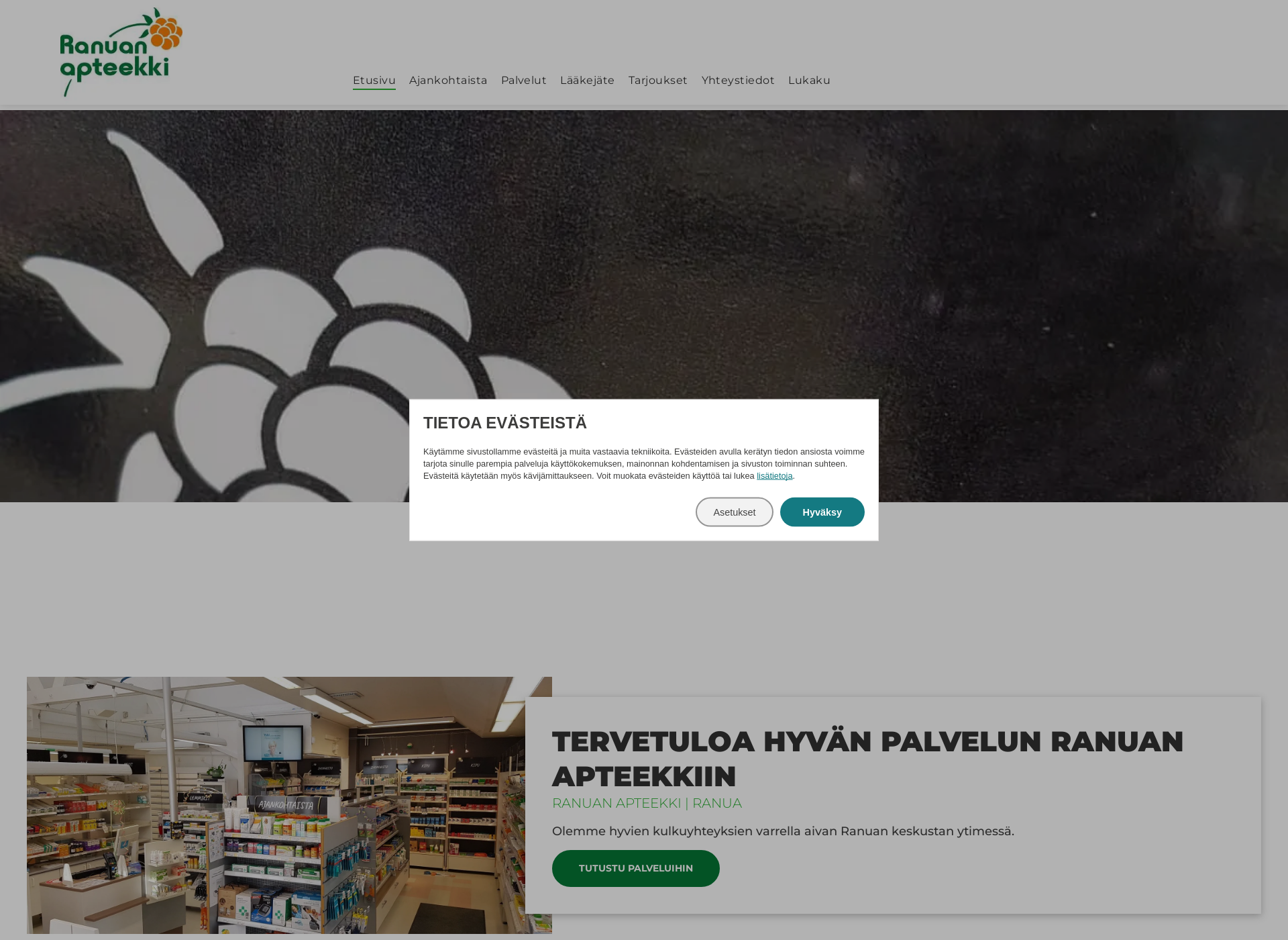 Skärmdump för ranuanapteekki.fi