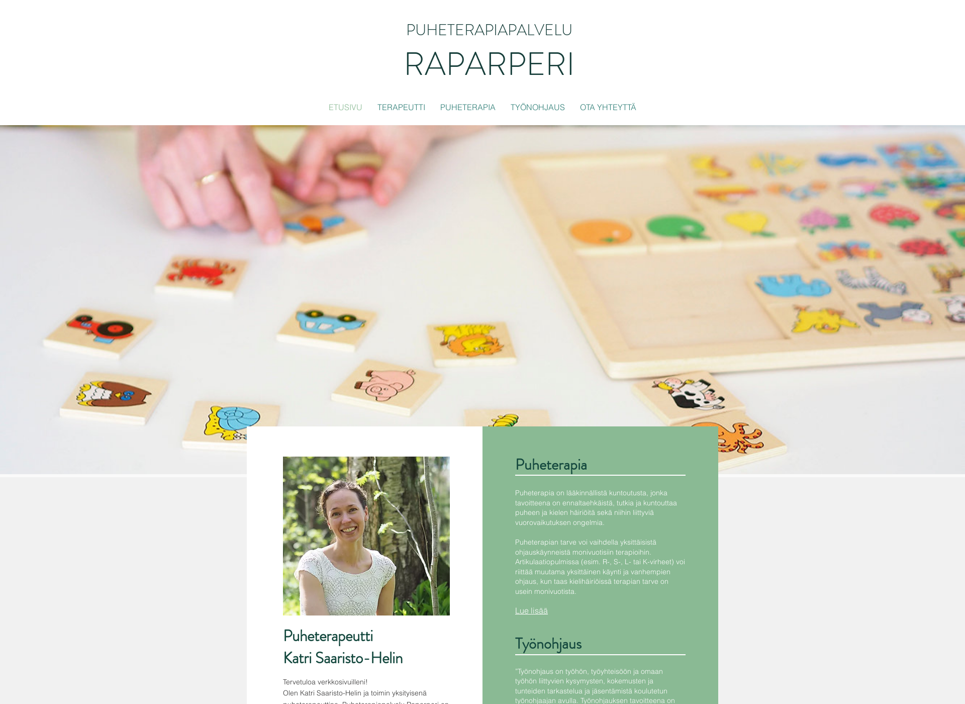Skärmdump för raparperi.fi