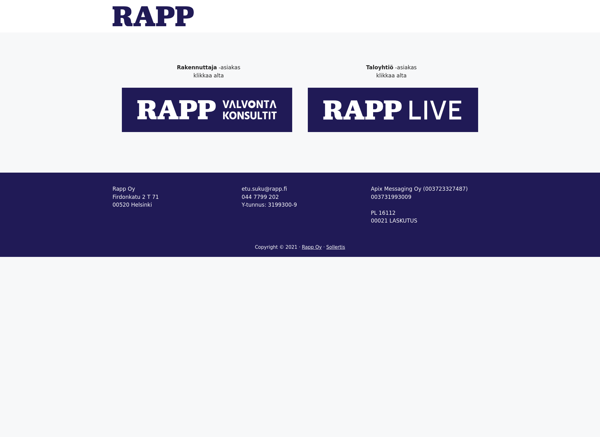 Screenshot for rapp.fi
