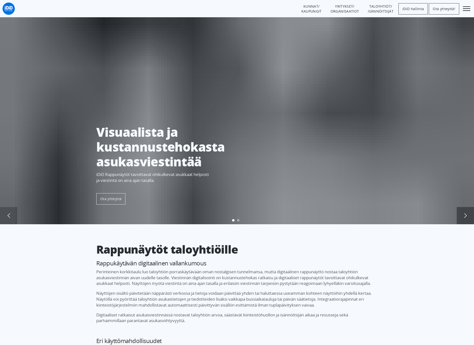 Skärmdump för rappunaytto.fi