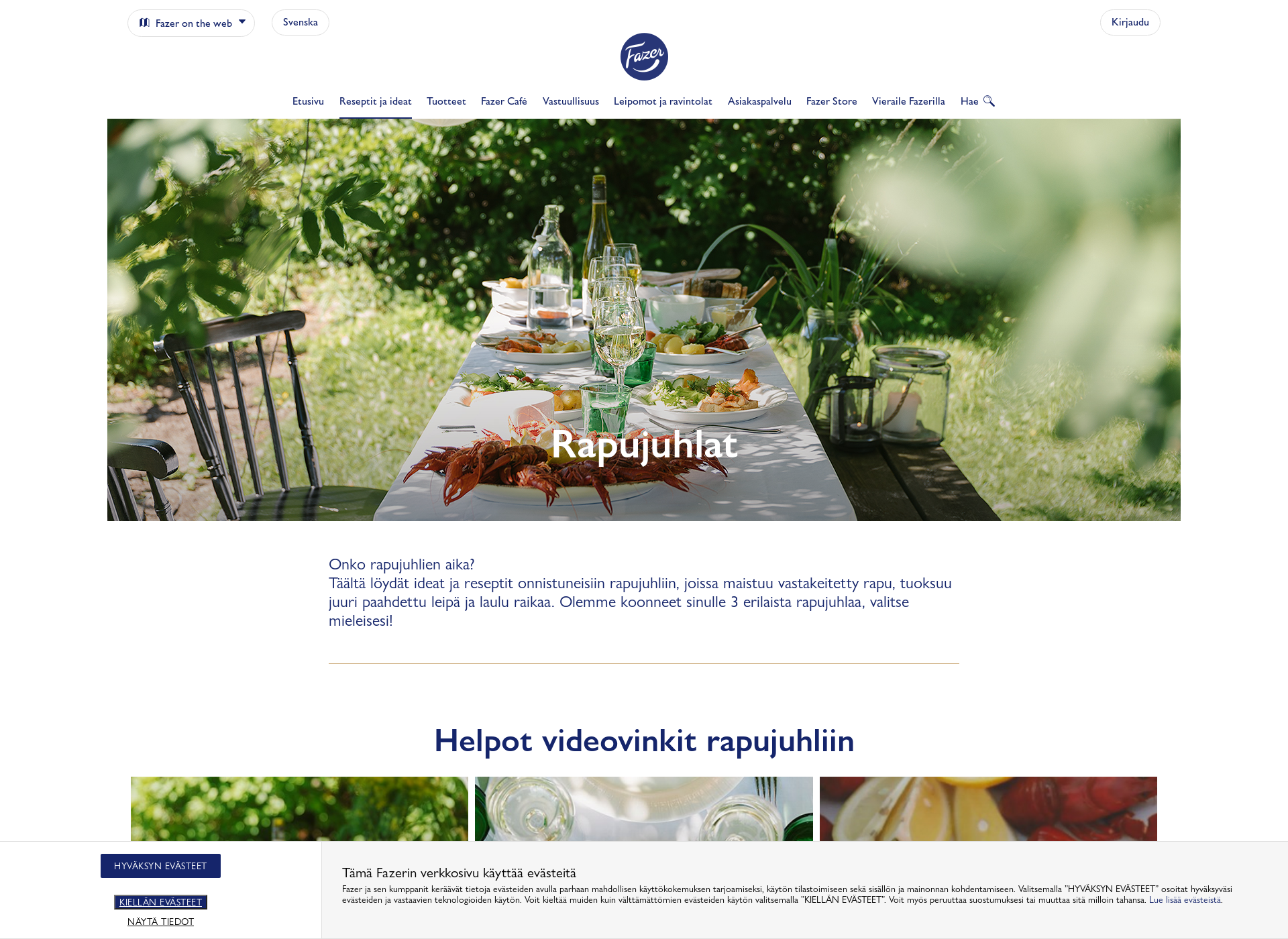 Screenshot for rapujuhlat.fi