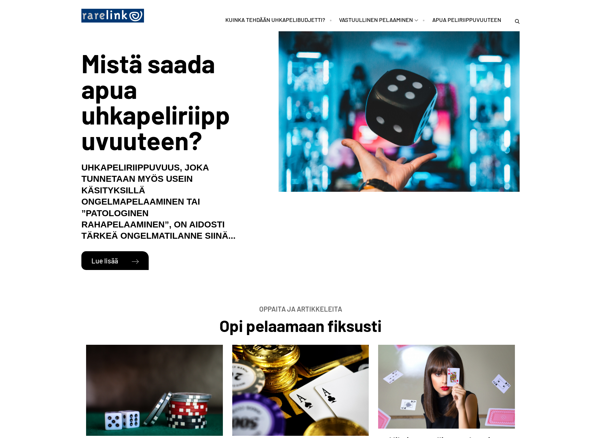 Screenshot for rarelink.fi