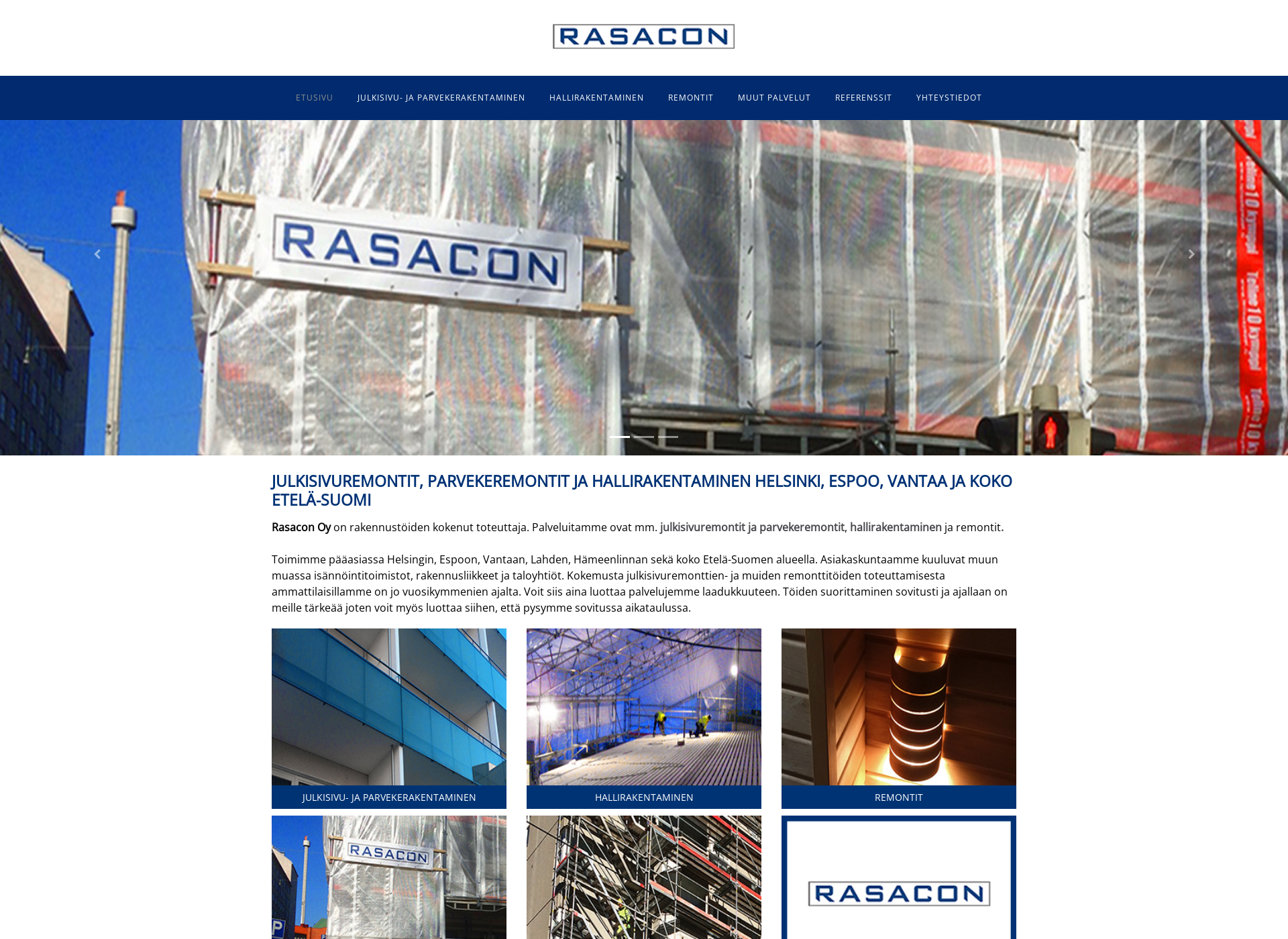 Screenshot for rasacon.fi