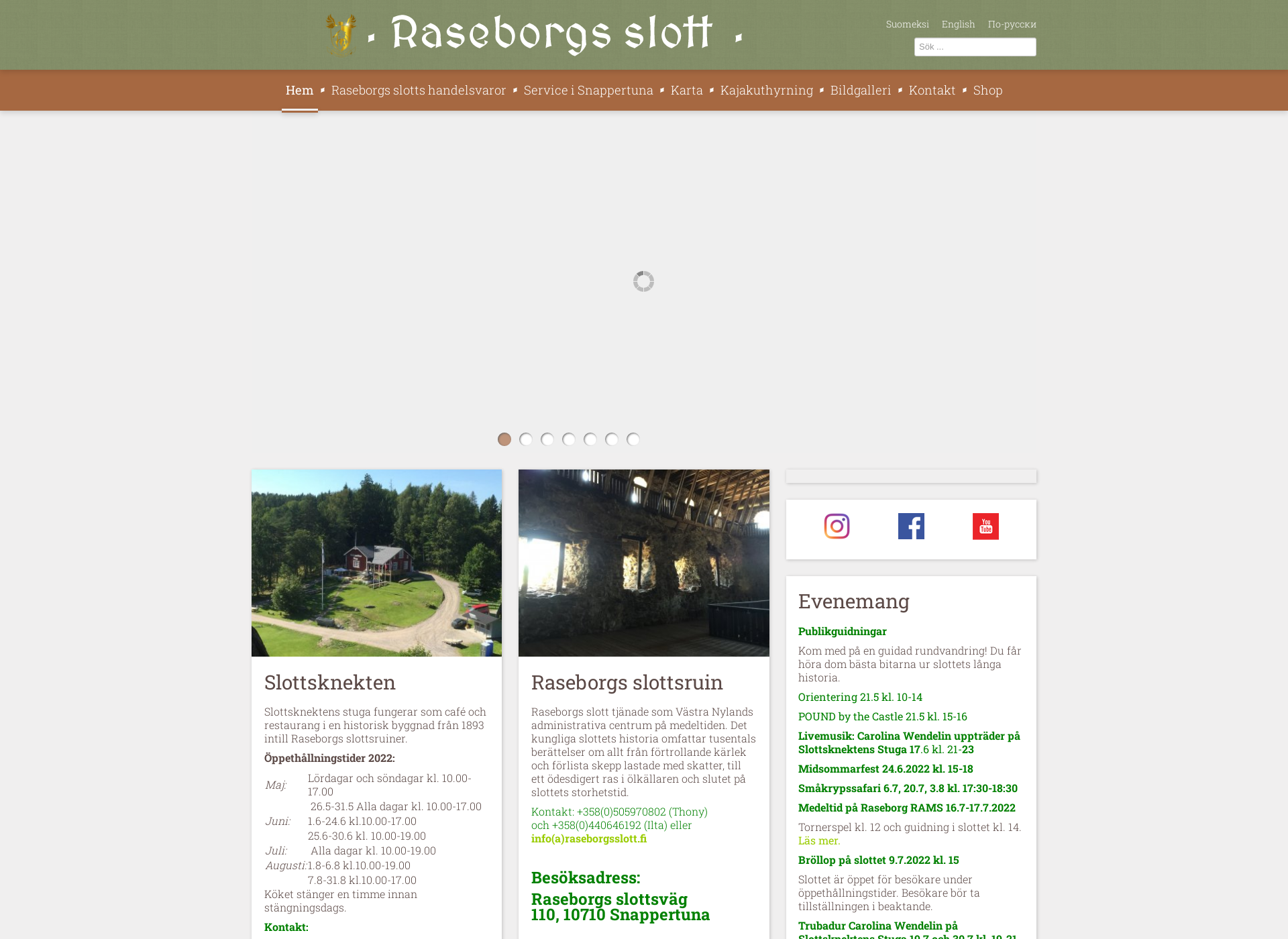 Screenshot for raseborgsslott.fi