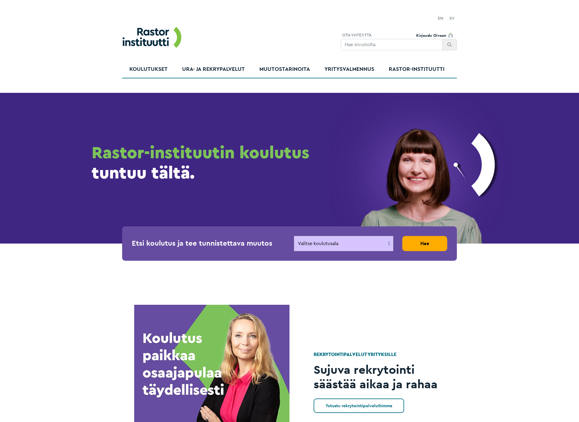 Skärmdump för rastor.fi
