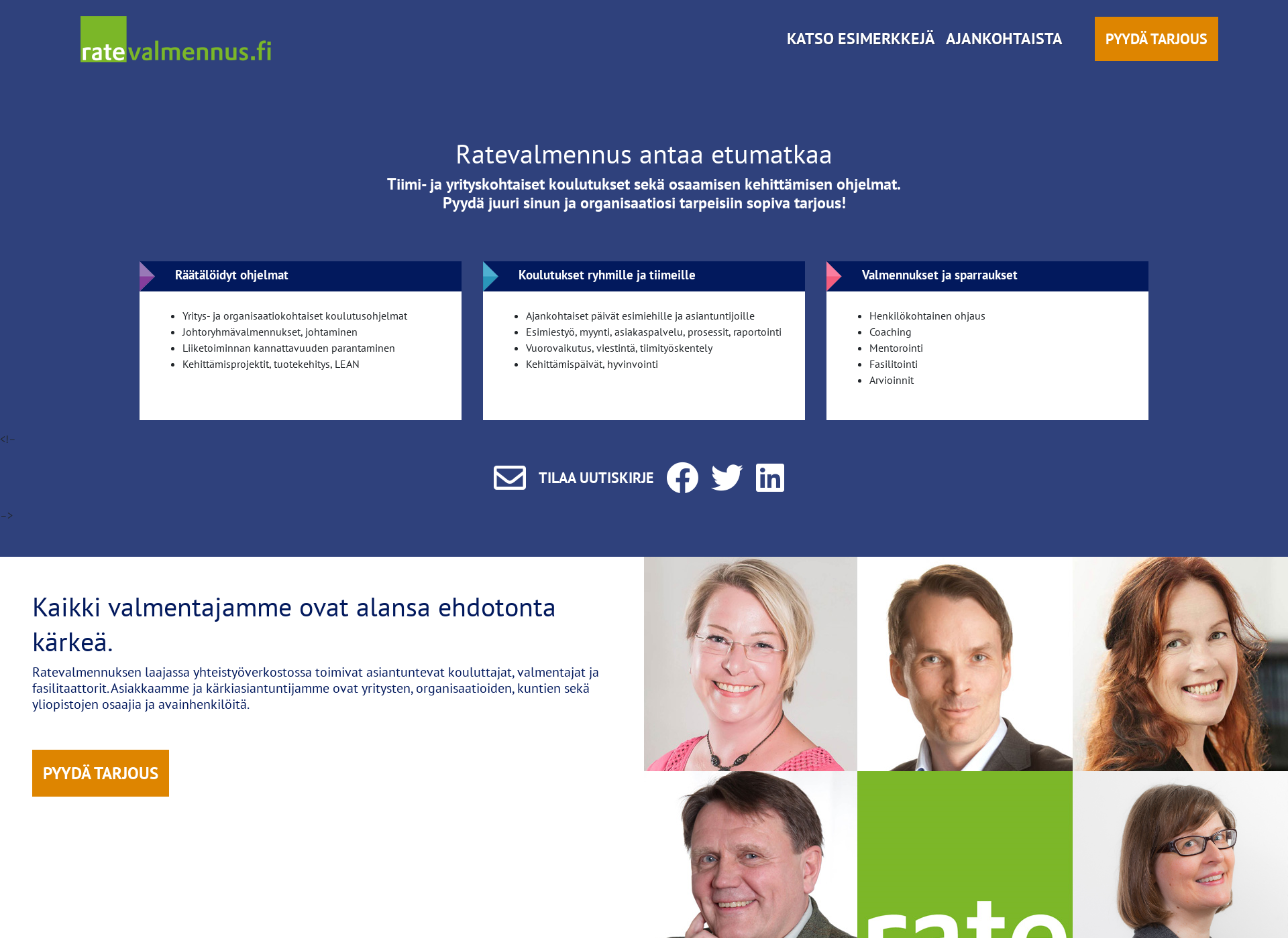 Screenshot for ratevalmennus.fi